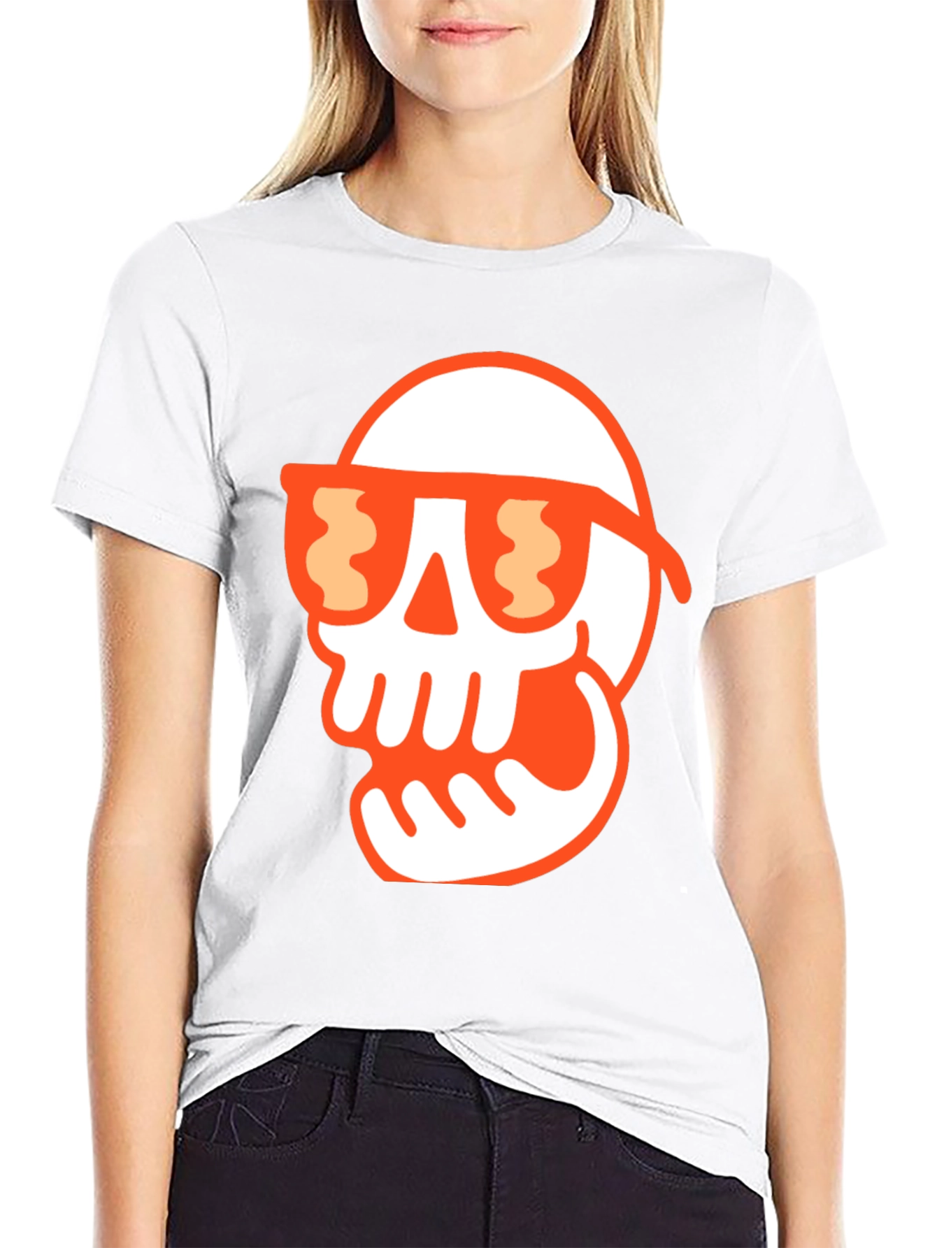 Cool Skull Graphic Tee - Black