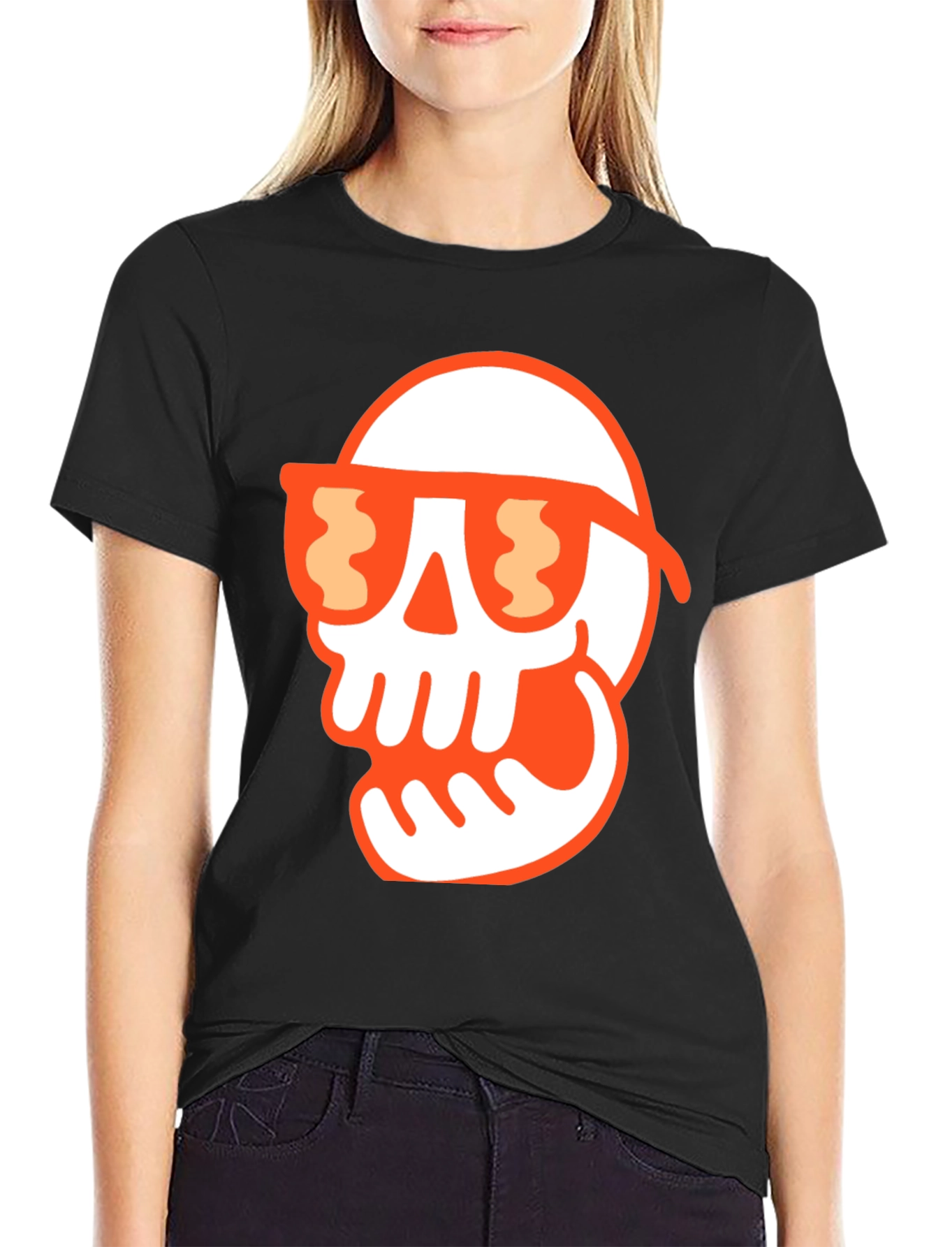 Cool Skull Graphic Tee - Black
