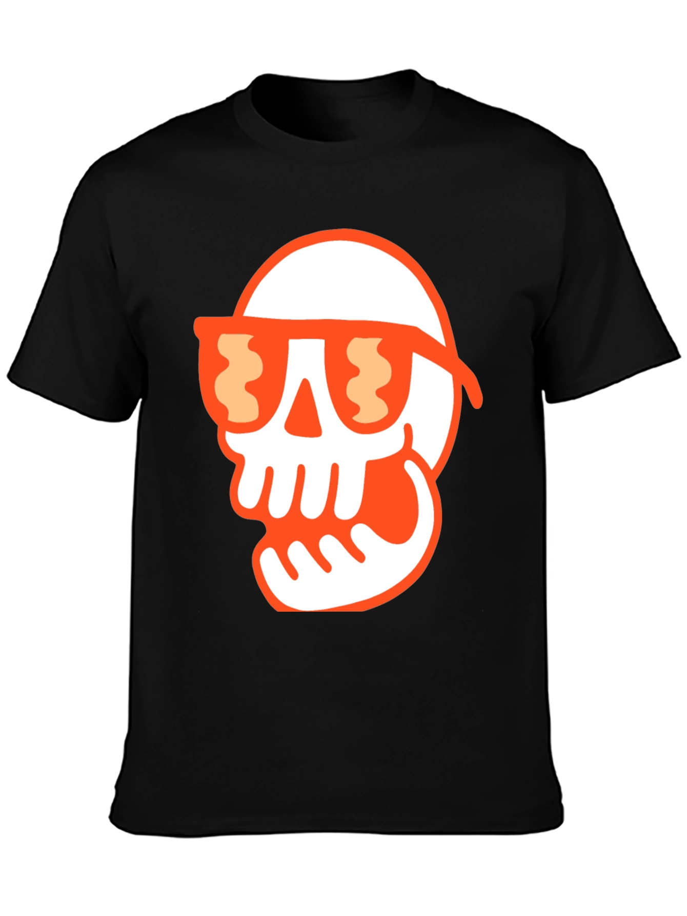 Cool Skull Graphic Tee - Black