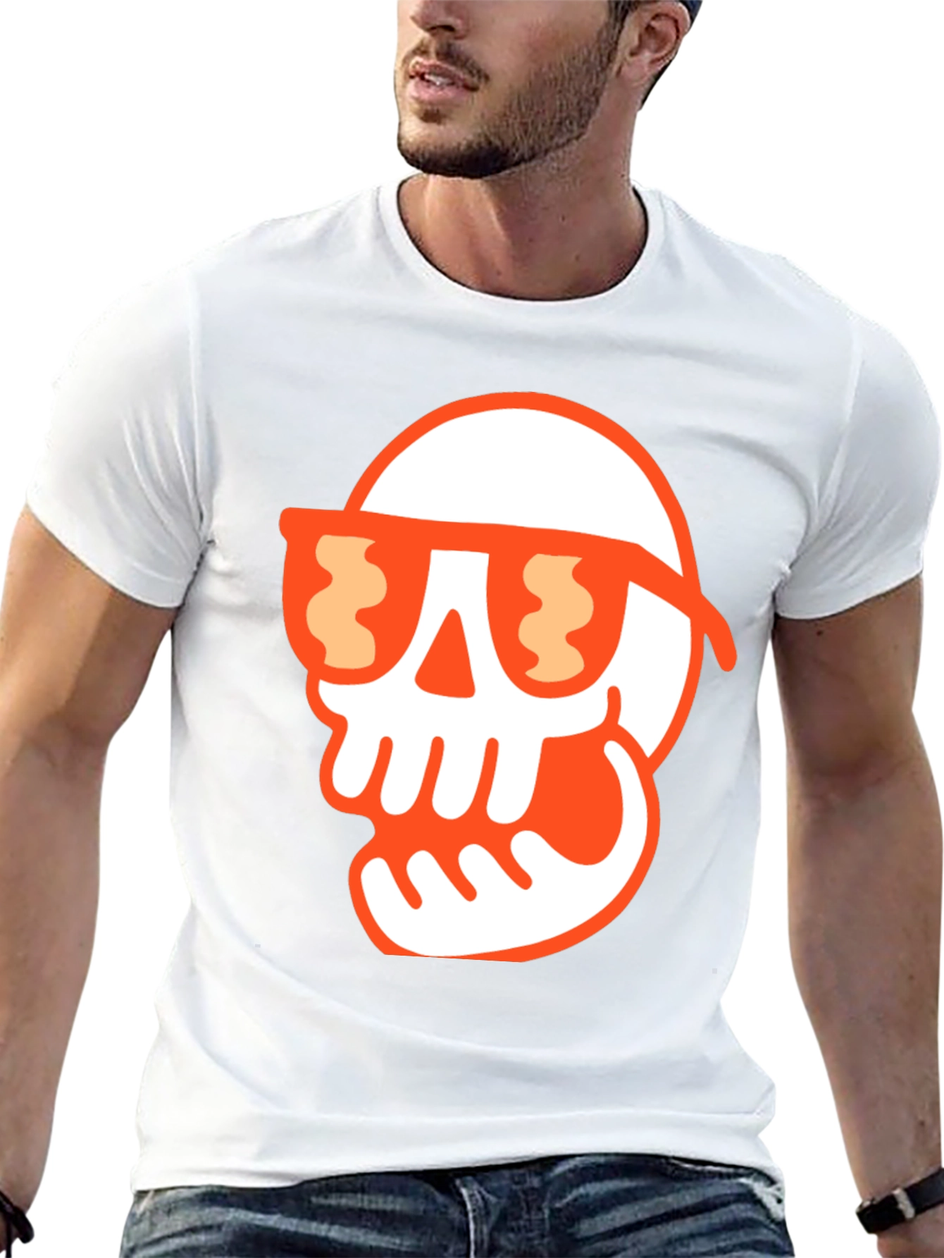 Cool Skull Graphic Tee - Black