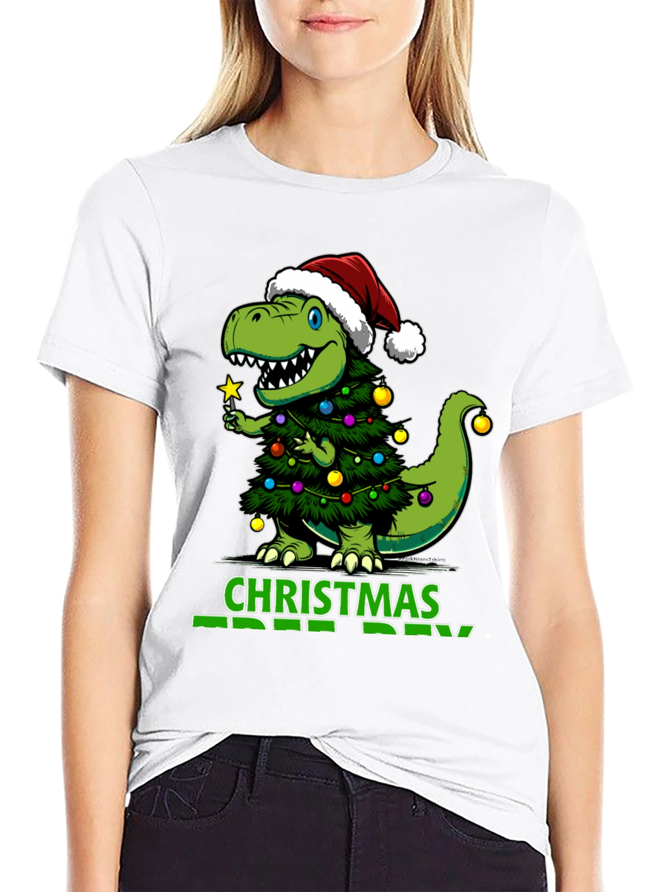 T-Rex Christmas Tree Rex Holiday T-Shirt