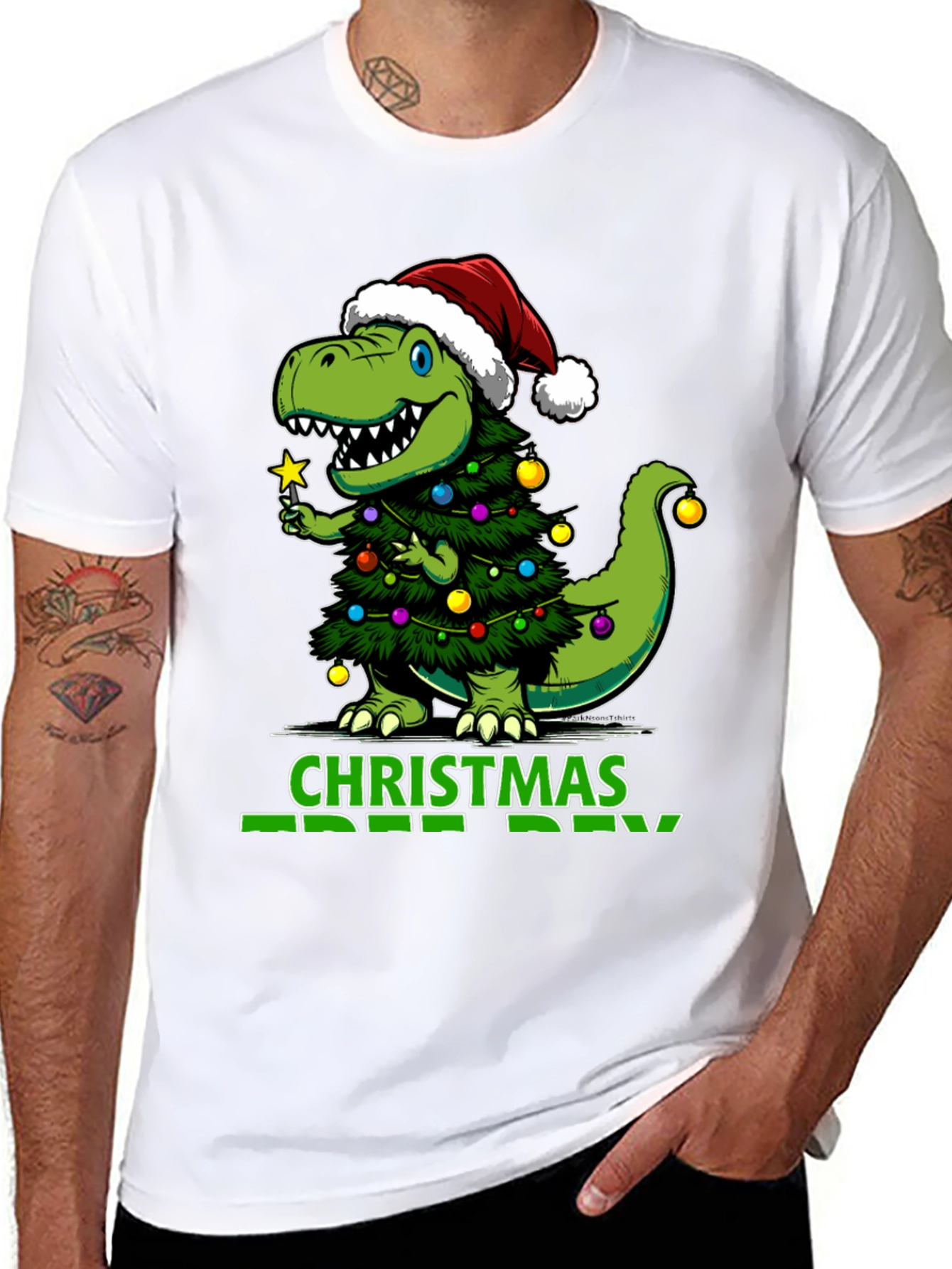 T-Rex Christmas Tree Rex Holiday T-Shirt