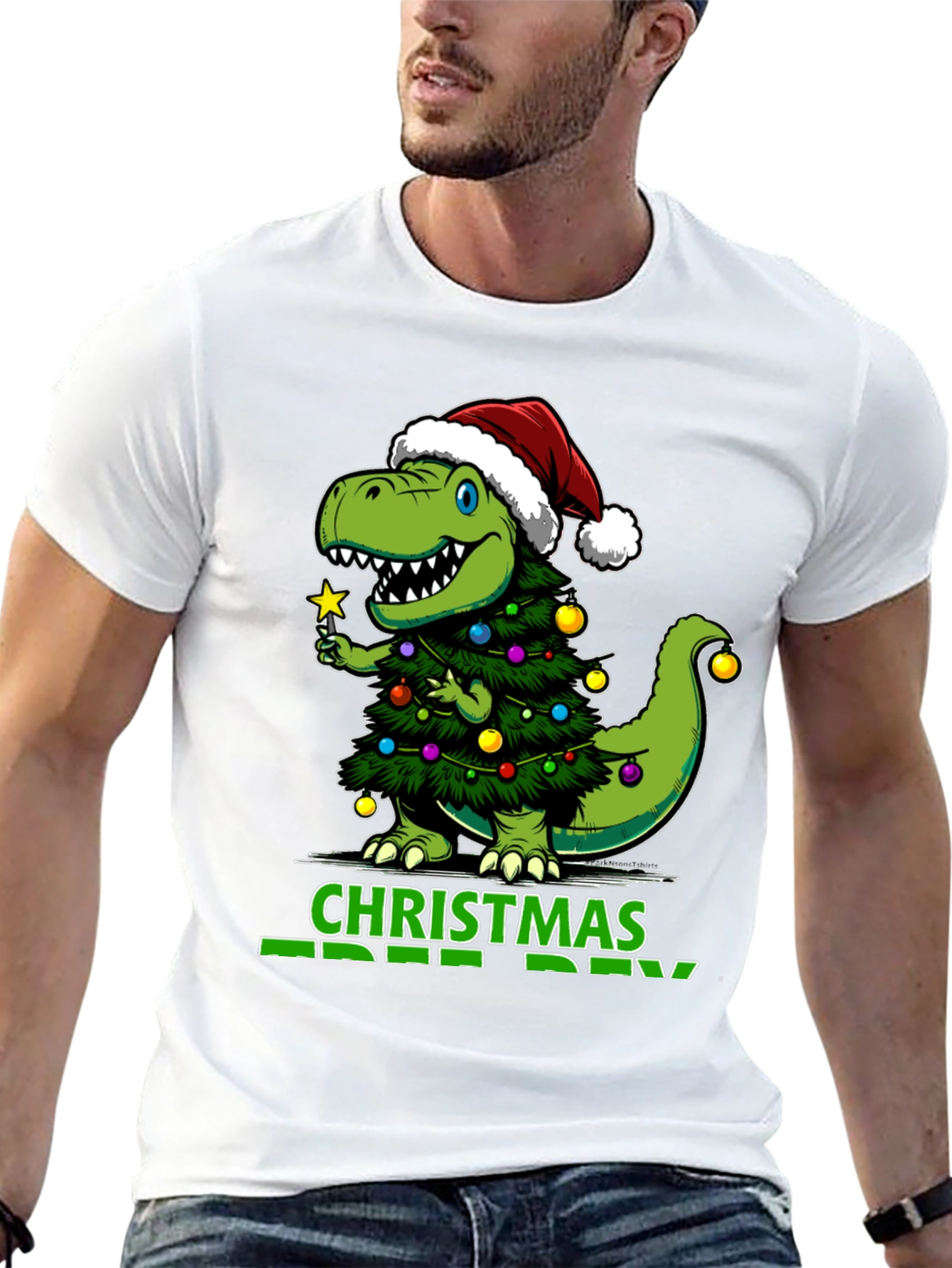 T-Rex Christmas Tree Rex Holiday T-Shirt
