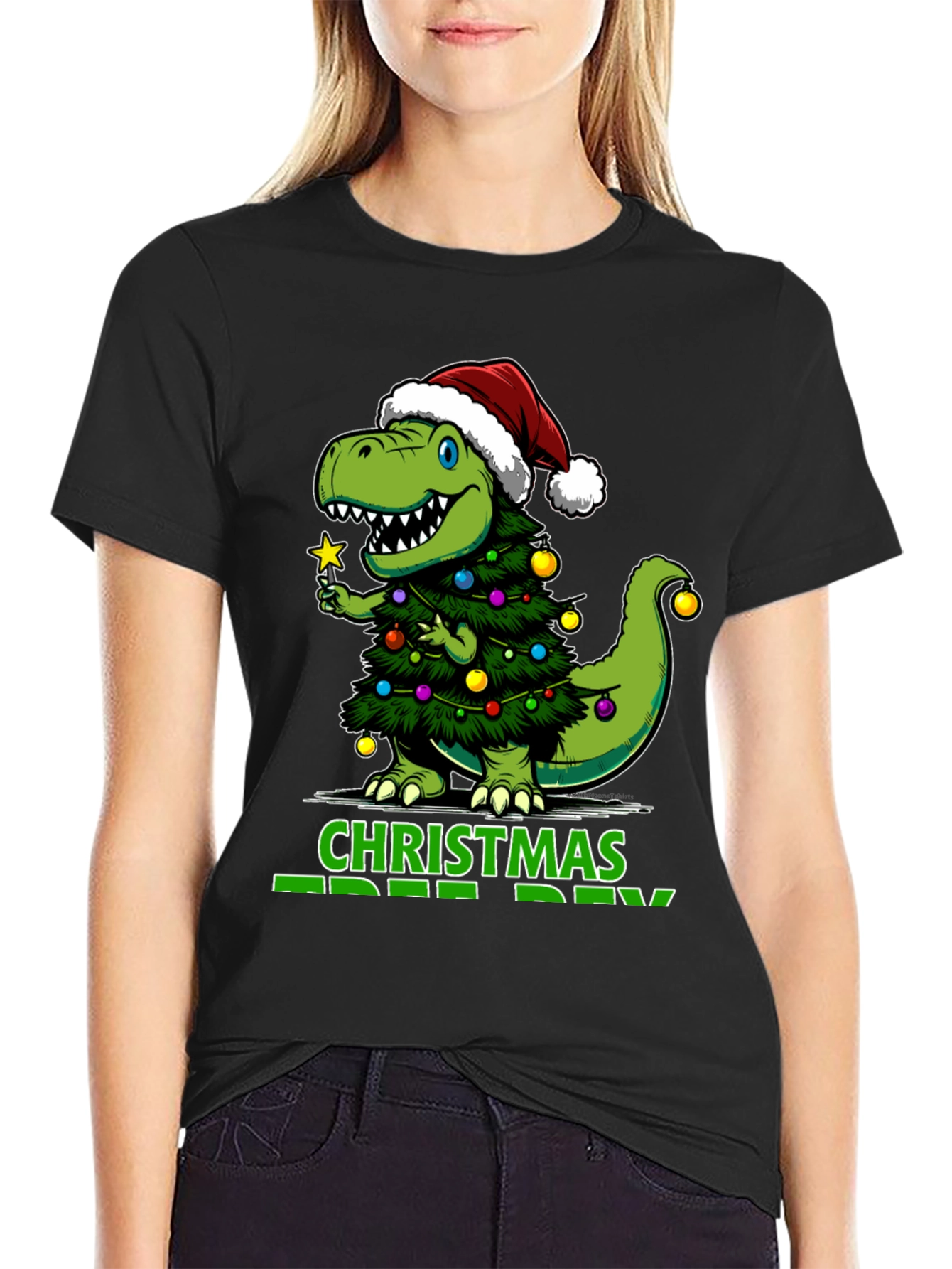 T-Rex Christmas Tree Rex Holiday T-Shirt