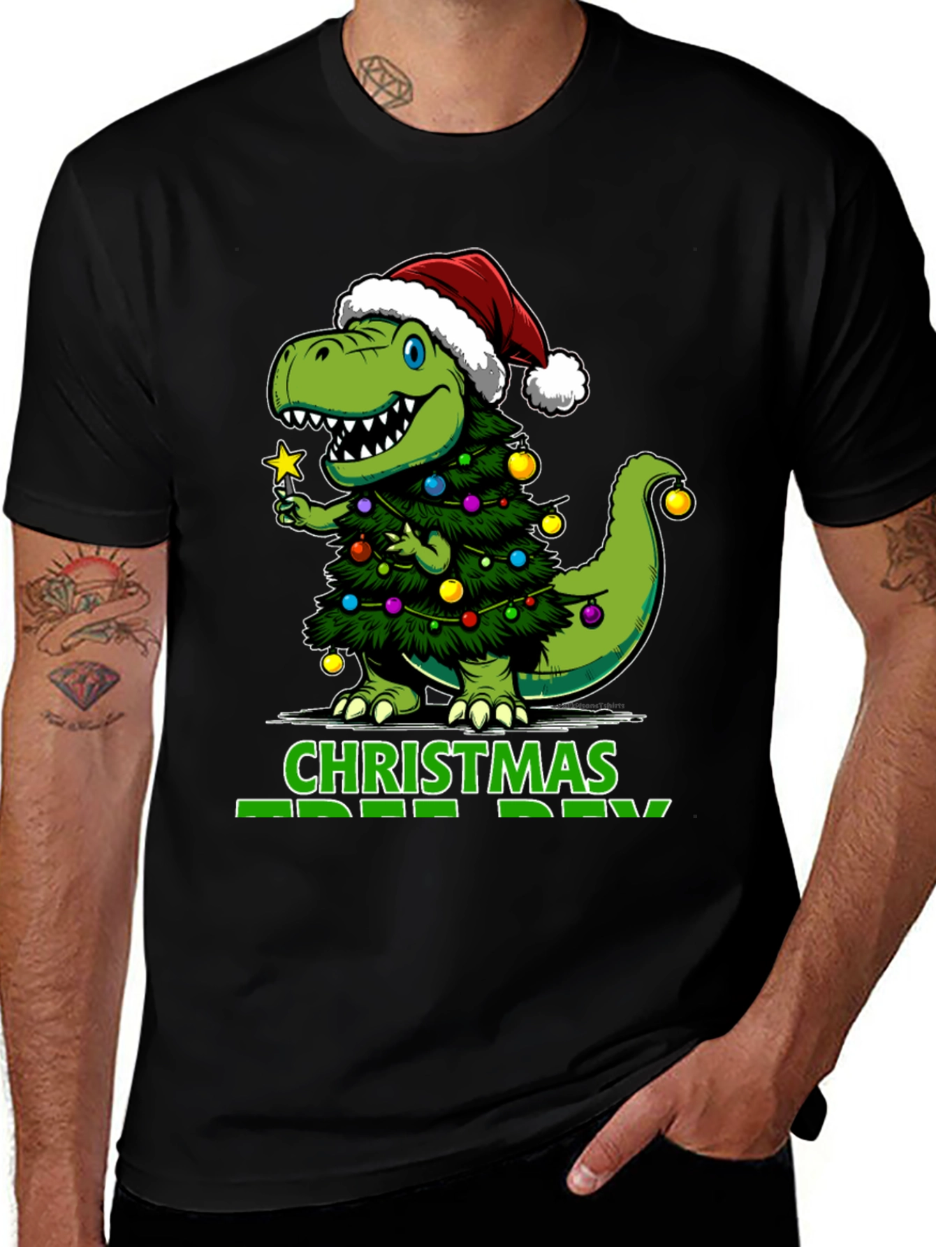 T-Rex Christmas Tree Rex Holiday T-Shirt