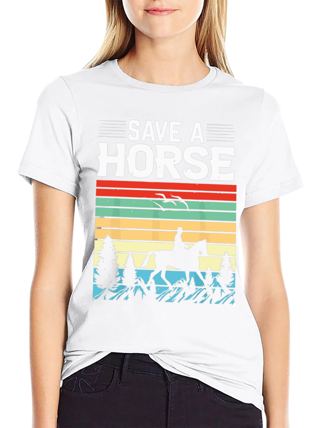 Save A Horse T-Shirt - Retro Equestrian Design