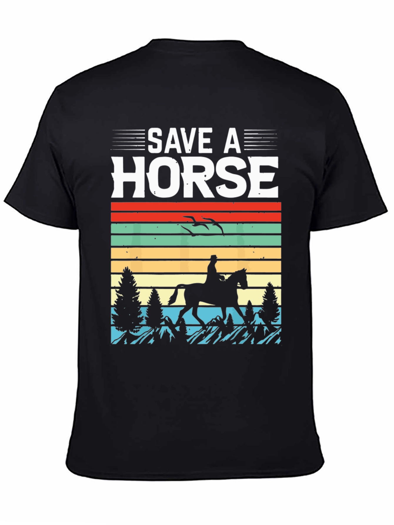 Save A Horse T-Shirt - Retro Equestrian Design