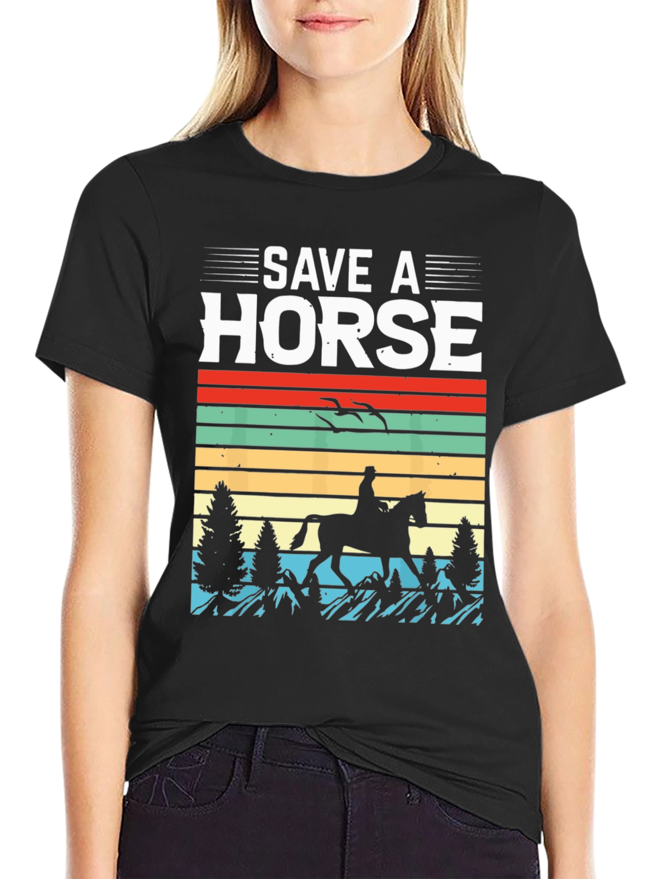 Save A Horse T-Shirt - Retro Equestrian Design