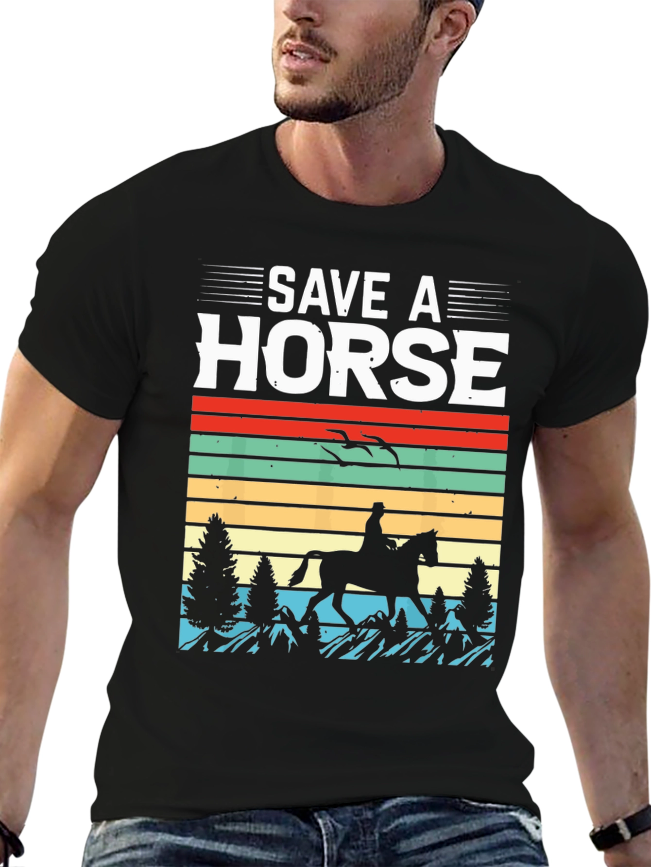 Save A Horse T-Shirt - Retro Equestrian Design