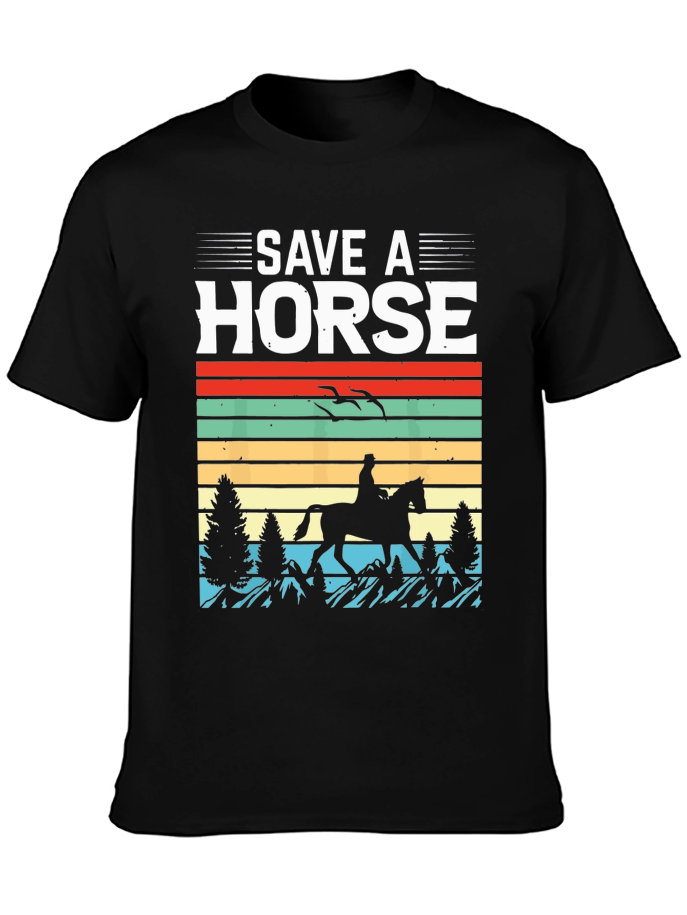 Save A Horse T-Shirt - Retro Equestrian Design