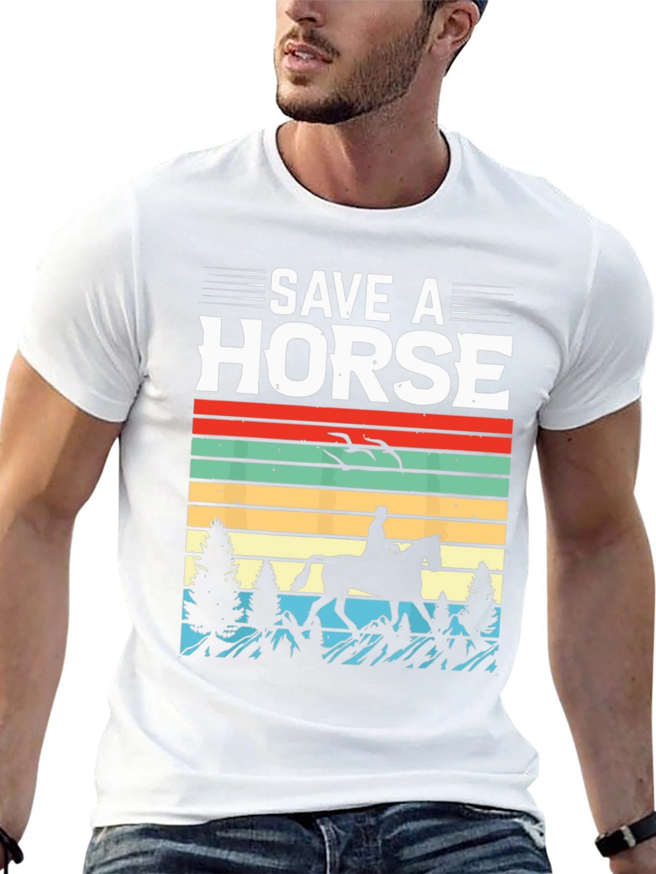 Save A Horse T-Shirt - Retro Equestrian Design