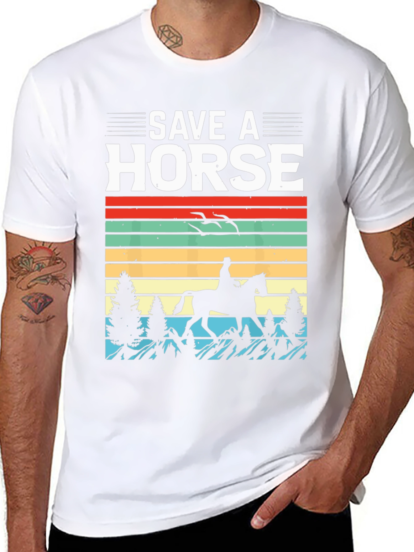 Save A Horse T-Shirt - Retro Equestrian Design