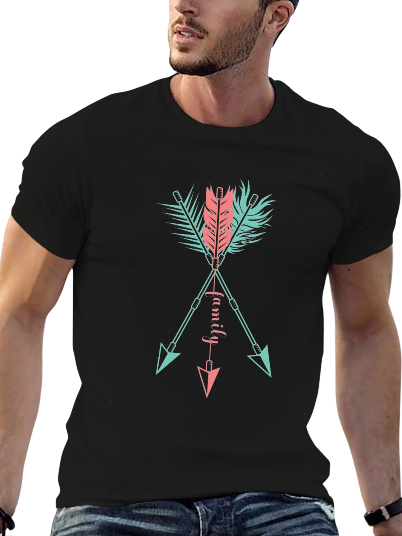 Family Arrows Graphic Tee - Casual Comfort
