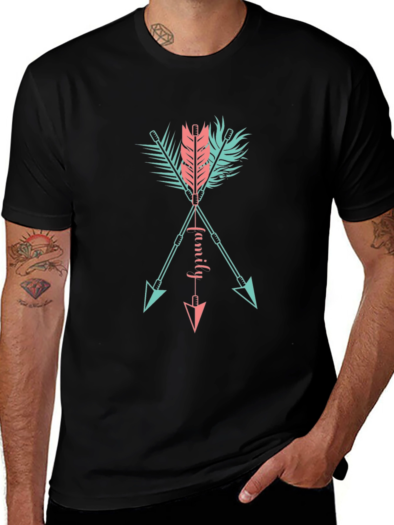 Family Arrows Graphic Tee - Casual Comfort