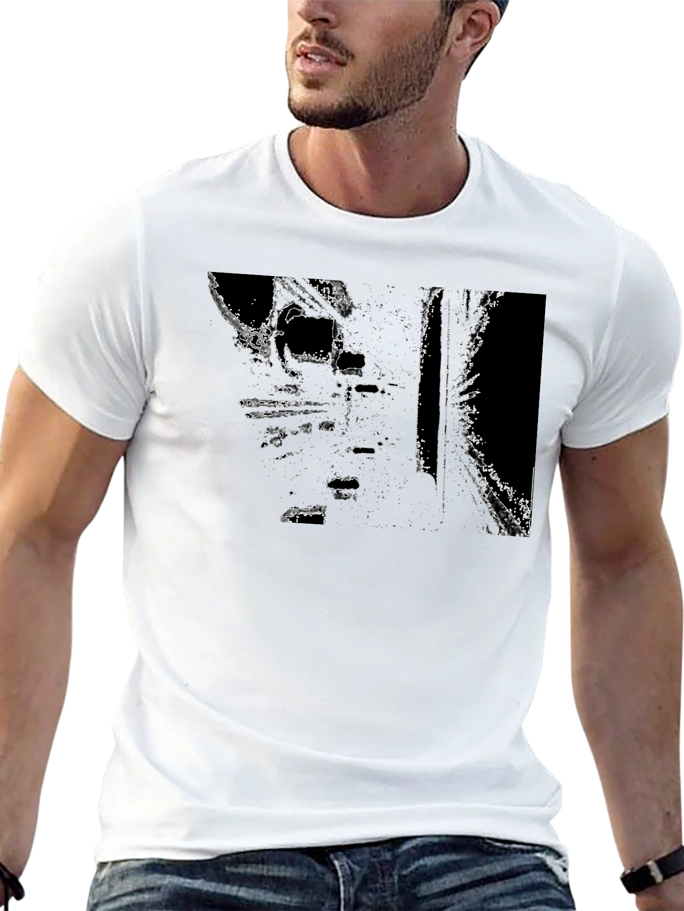 Modern Graphic Black T-Shirt