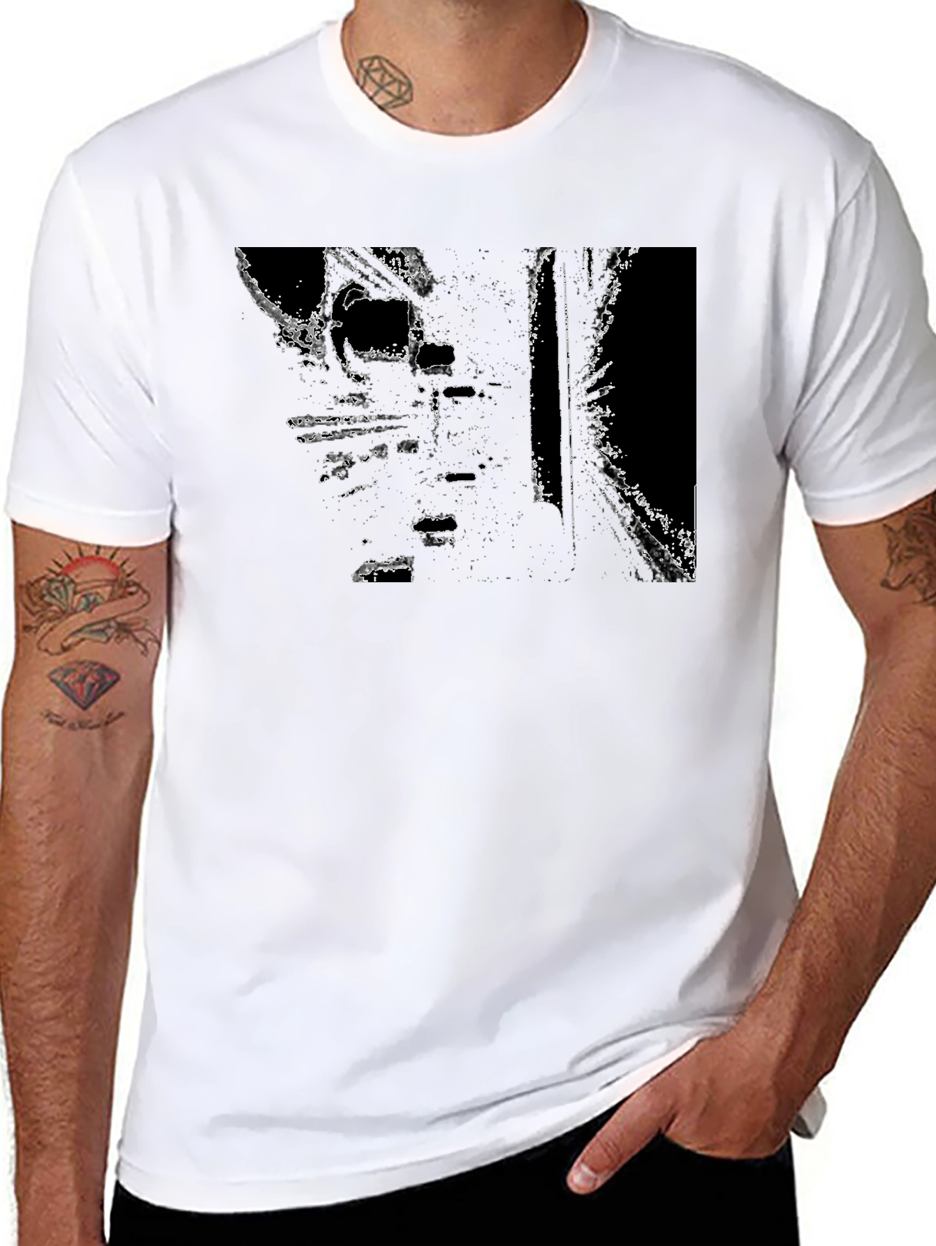 Modern Graphic Black T-Shirt