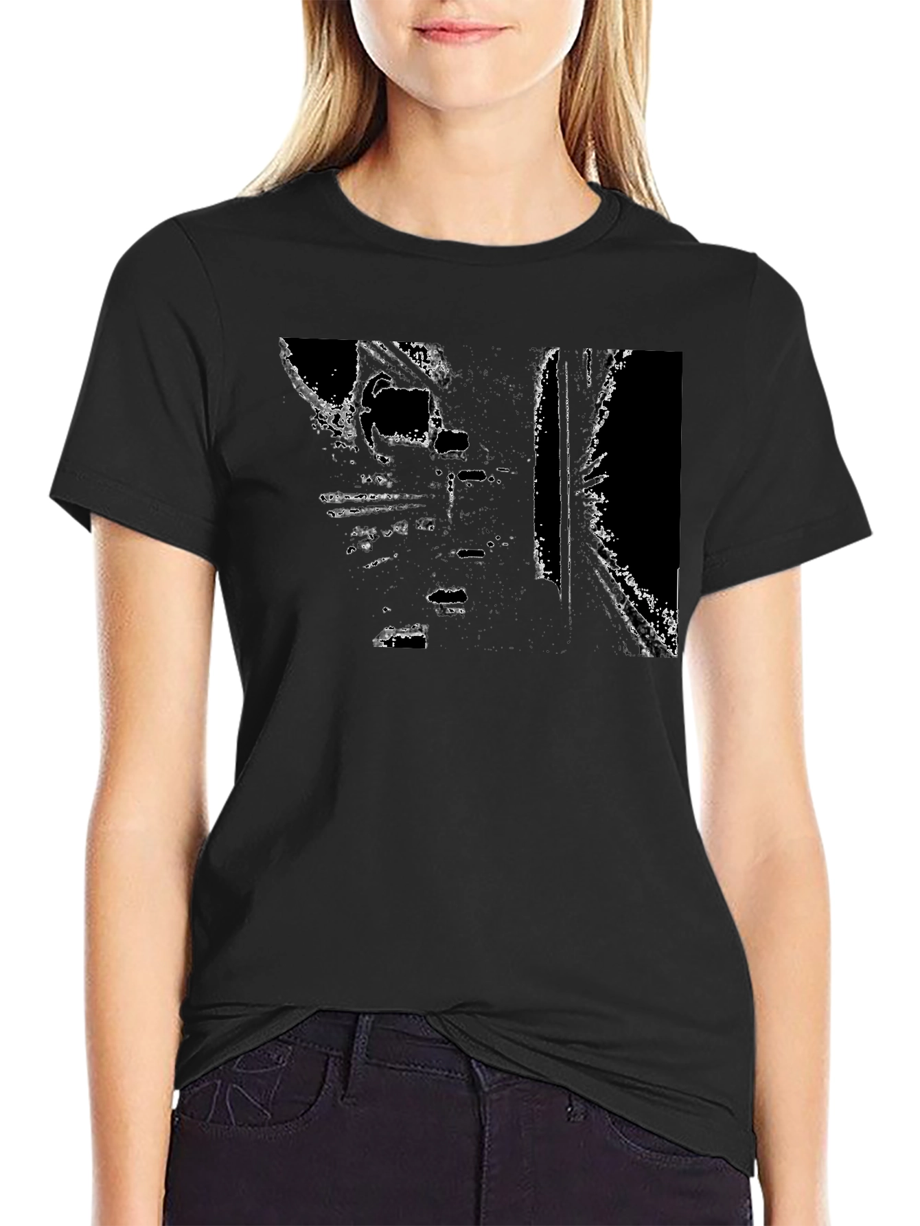 Modern Graphic Black T-Shirt