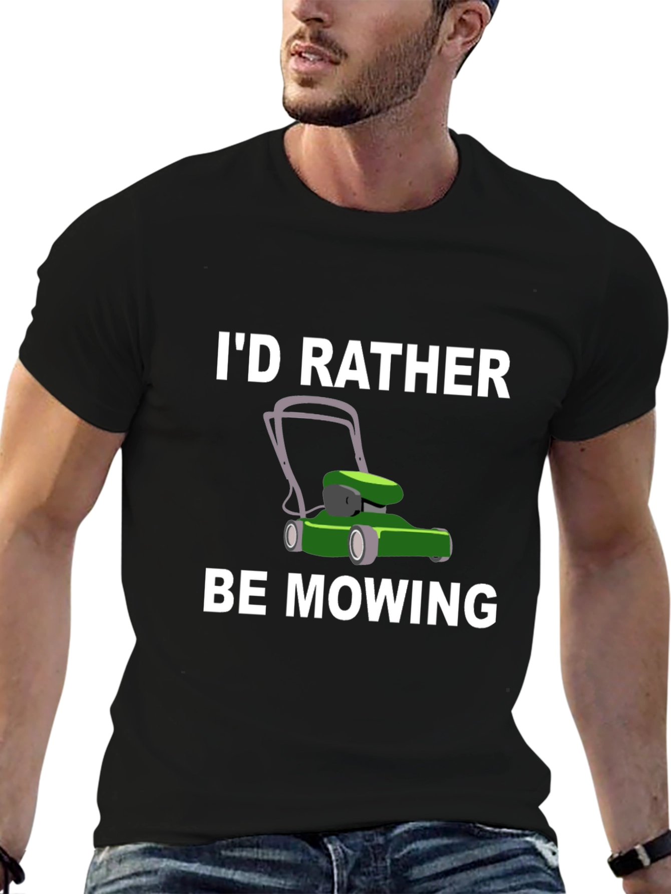 Id Rather Be Mowing T-Shirt - Lawn Care Gift