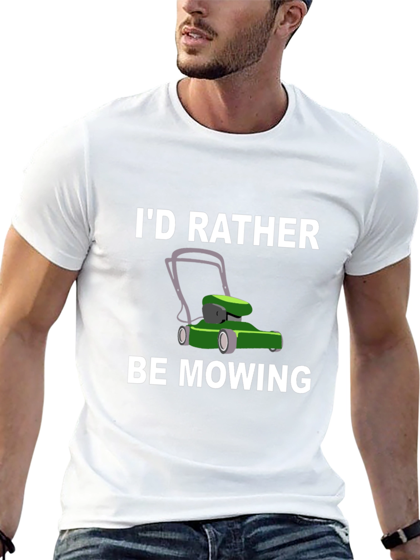 Id Rather Be Mowing T-Shirt - Lawn Care Gift