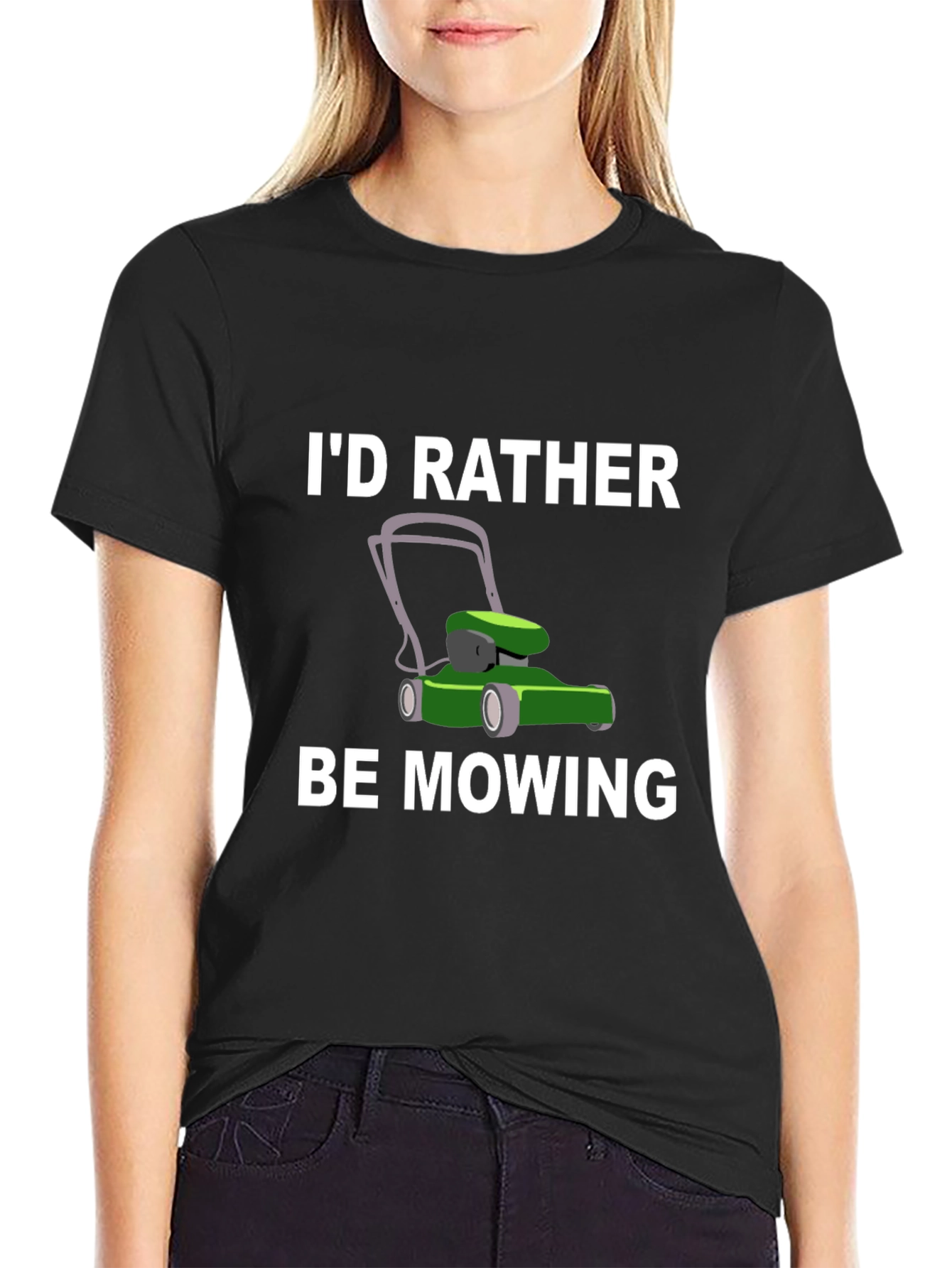 Id Rather Be Mowing T-Shirt - Lawn Care Gift