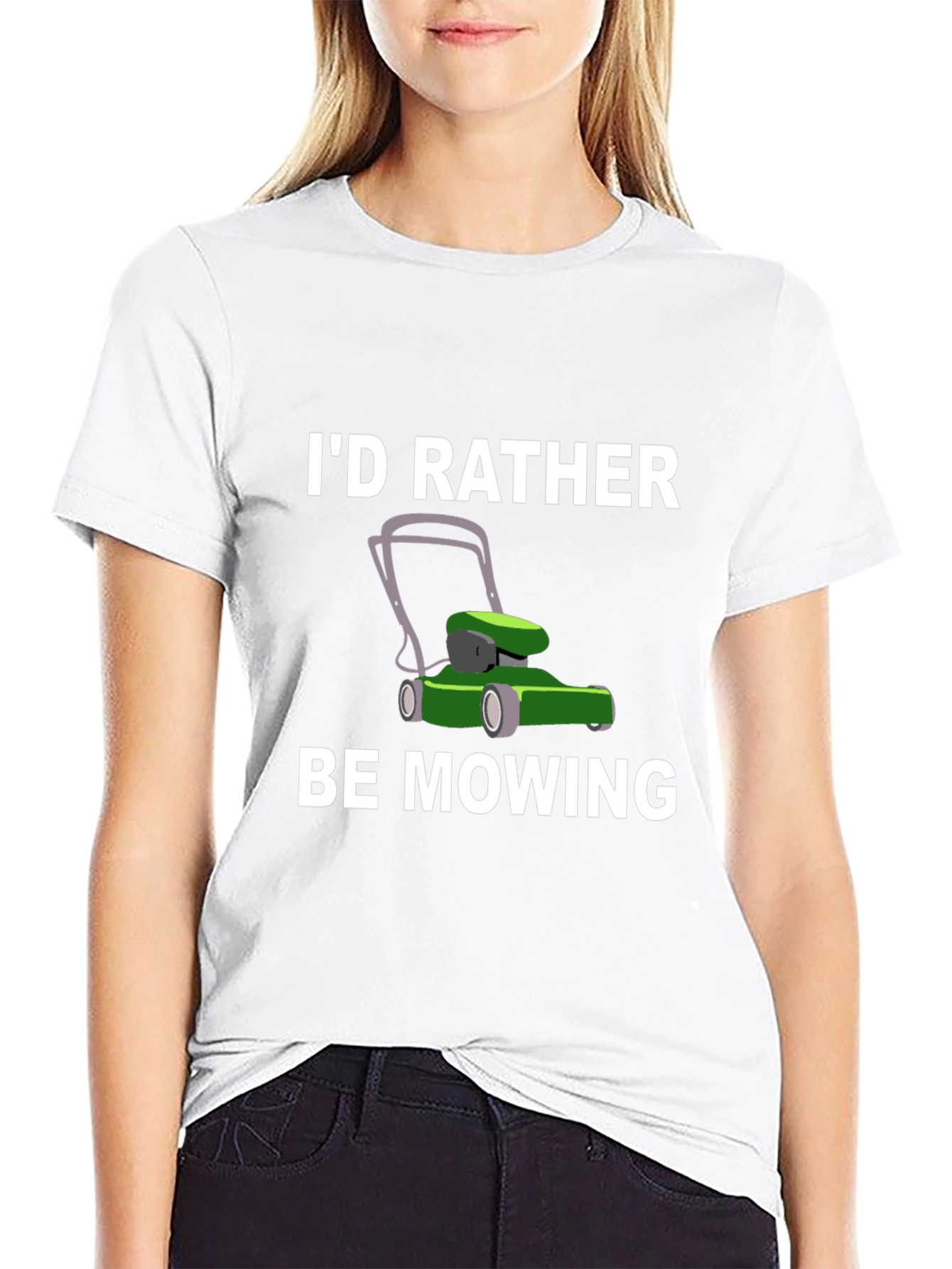Id Rather Be Mowing T-Shirt - Lawn Care Gift