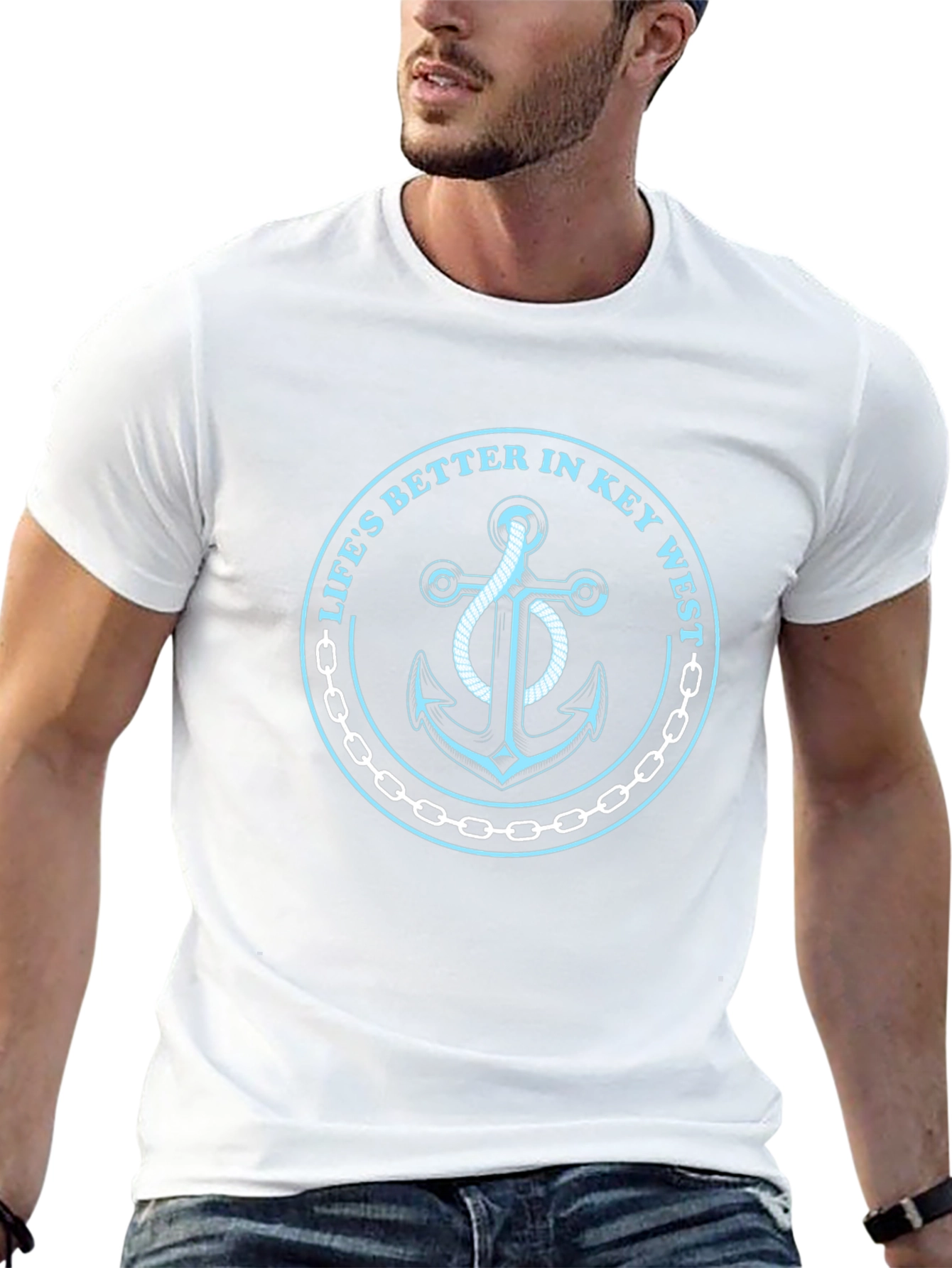 Lifes Better in Key West Anchor Graphic Tee