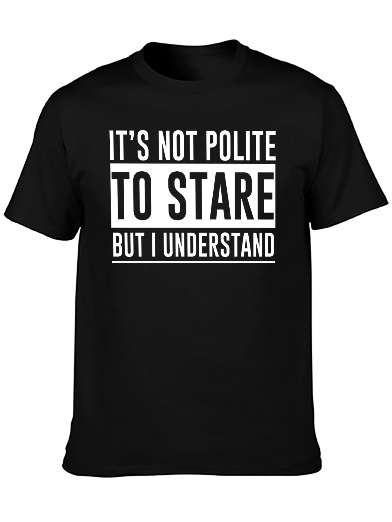 Funny Stare Graphic Tee - Mens Black T-Shirt