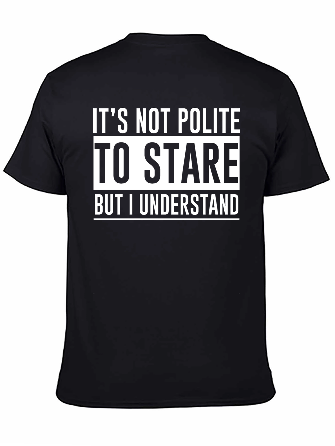 Funny Stare Graphic Tee - Mens Black T-Shirt