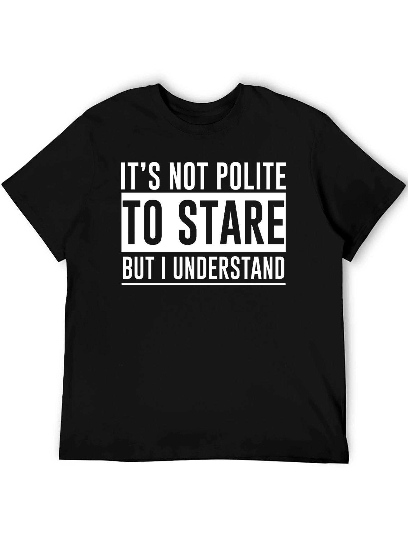 Funny Stare Graphic Tee - Mens Black T-Shirt
