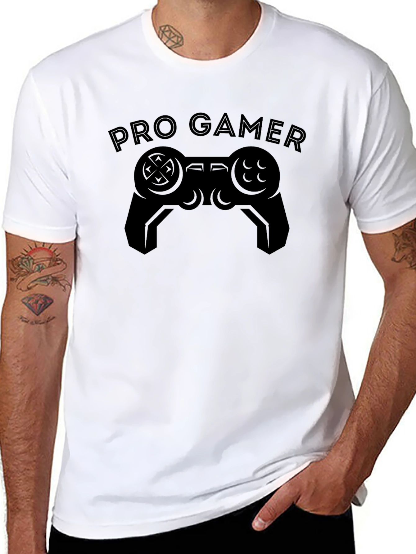 Pro Gamer Black T-Shirt - Video Game Controller Design