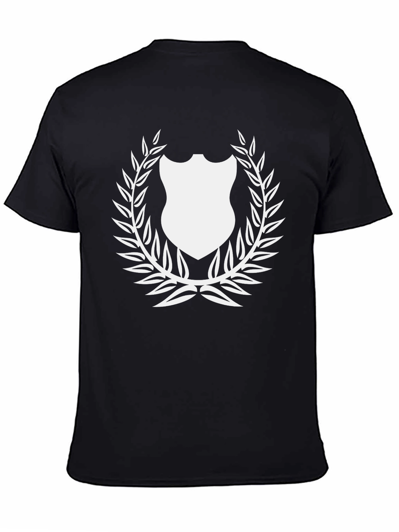 Shield Laurel Black T-Shirt Graphic Print