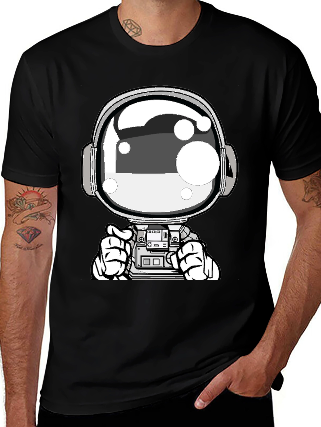 Astronaut Graphic Tee - Cool Space Design