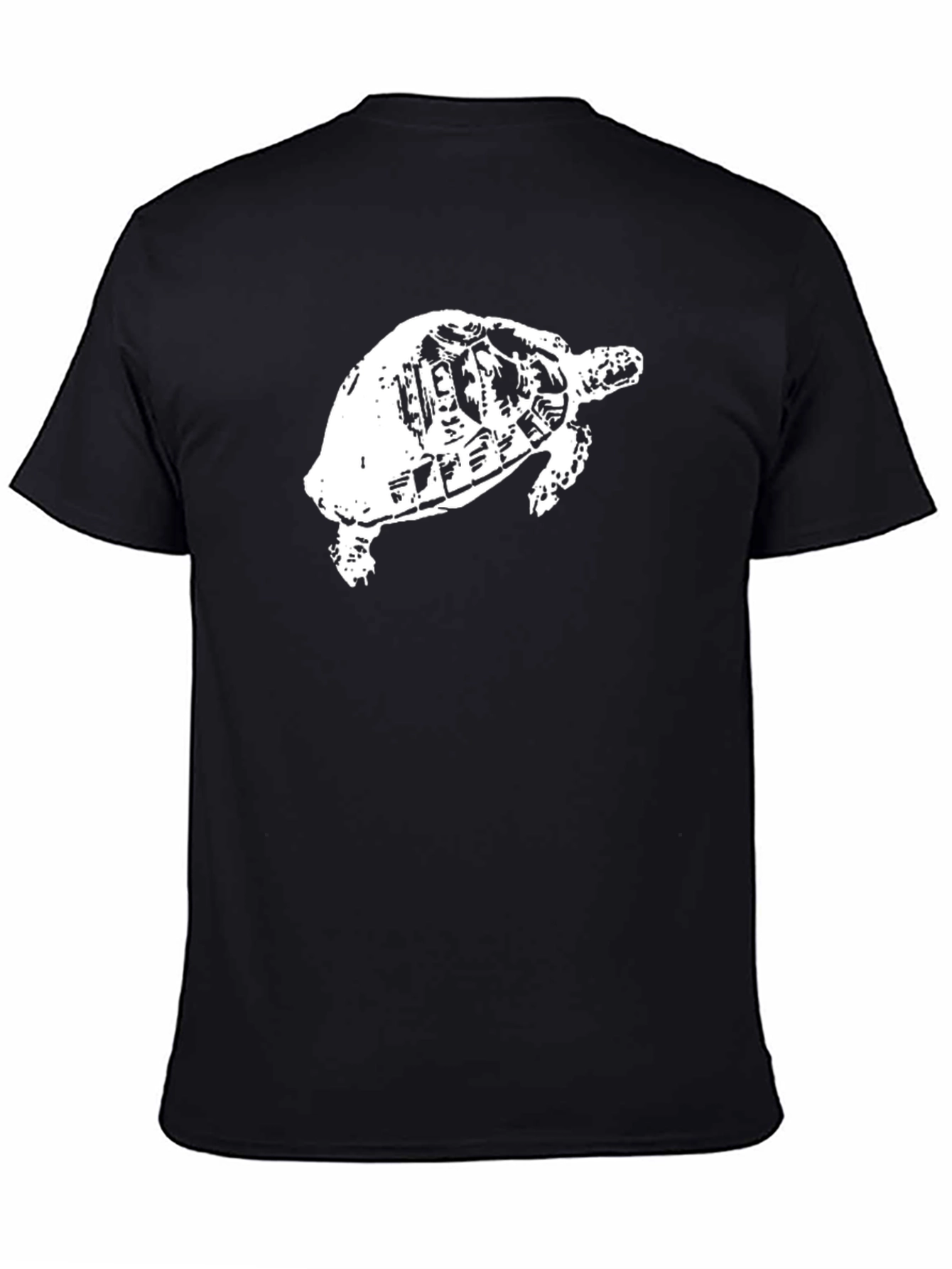 Turtle Graphic Print Black T-Shirt