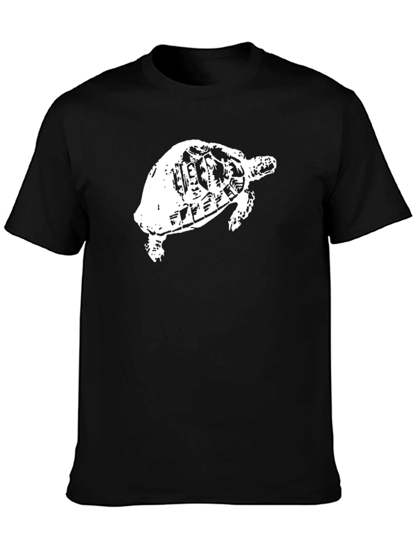 Turtle Graphic Print Black T-Shirt