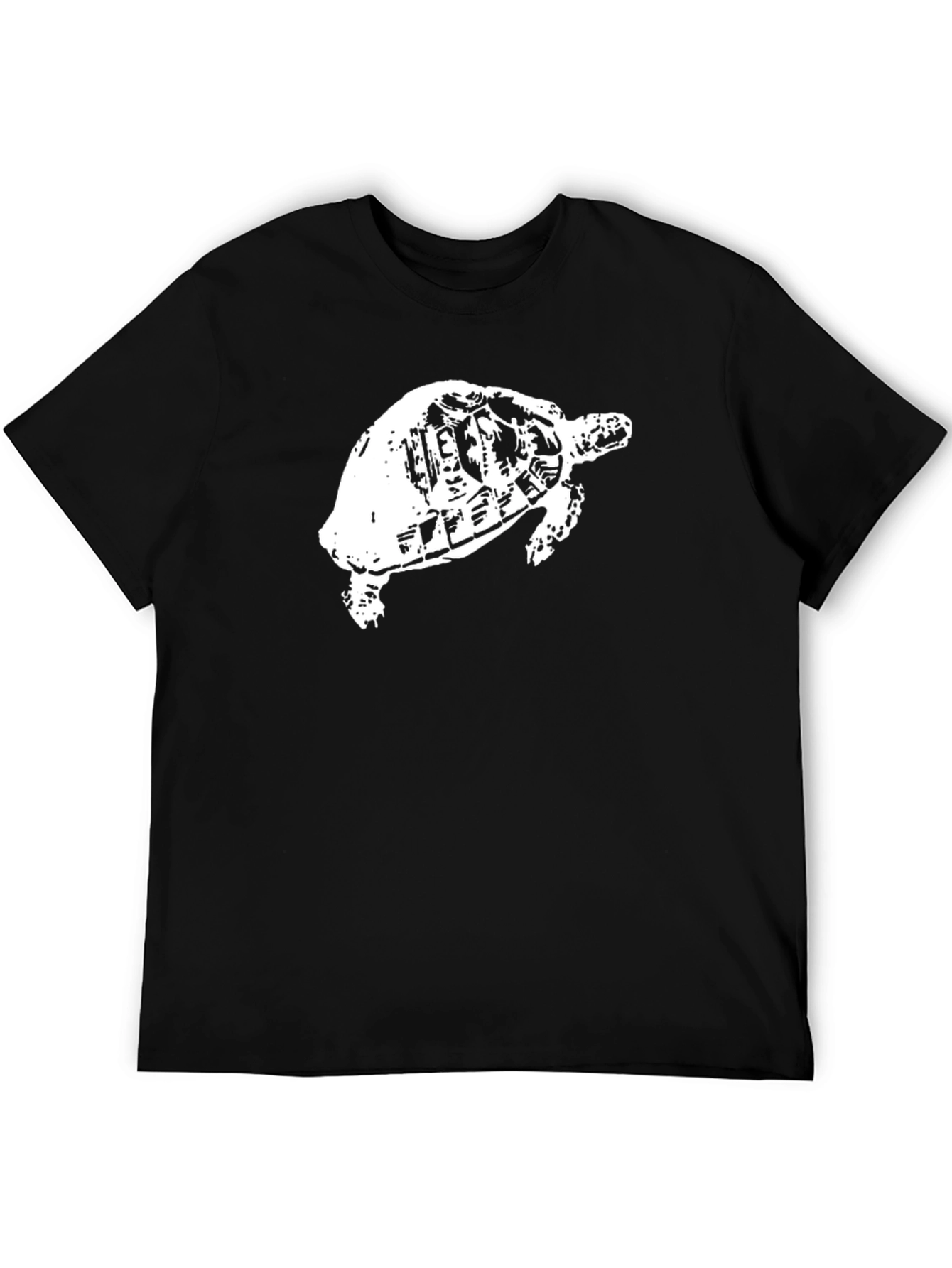 Turtle Graphic Print Black T-Shirt