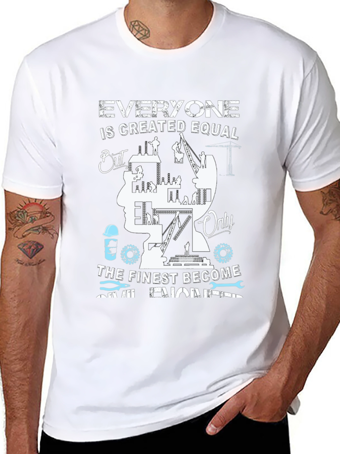 Civil Engineer Graphic T-Shirt - Black