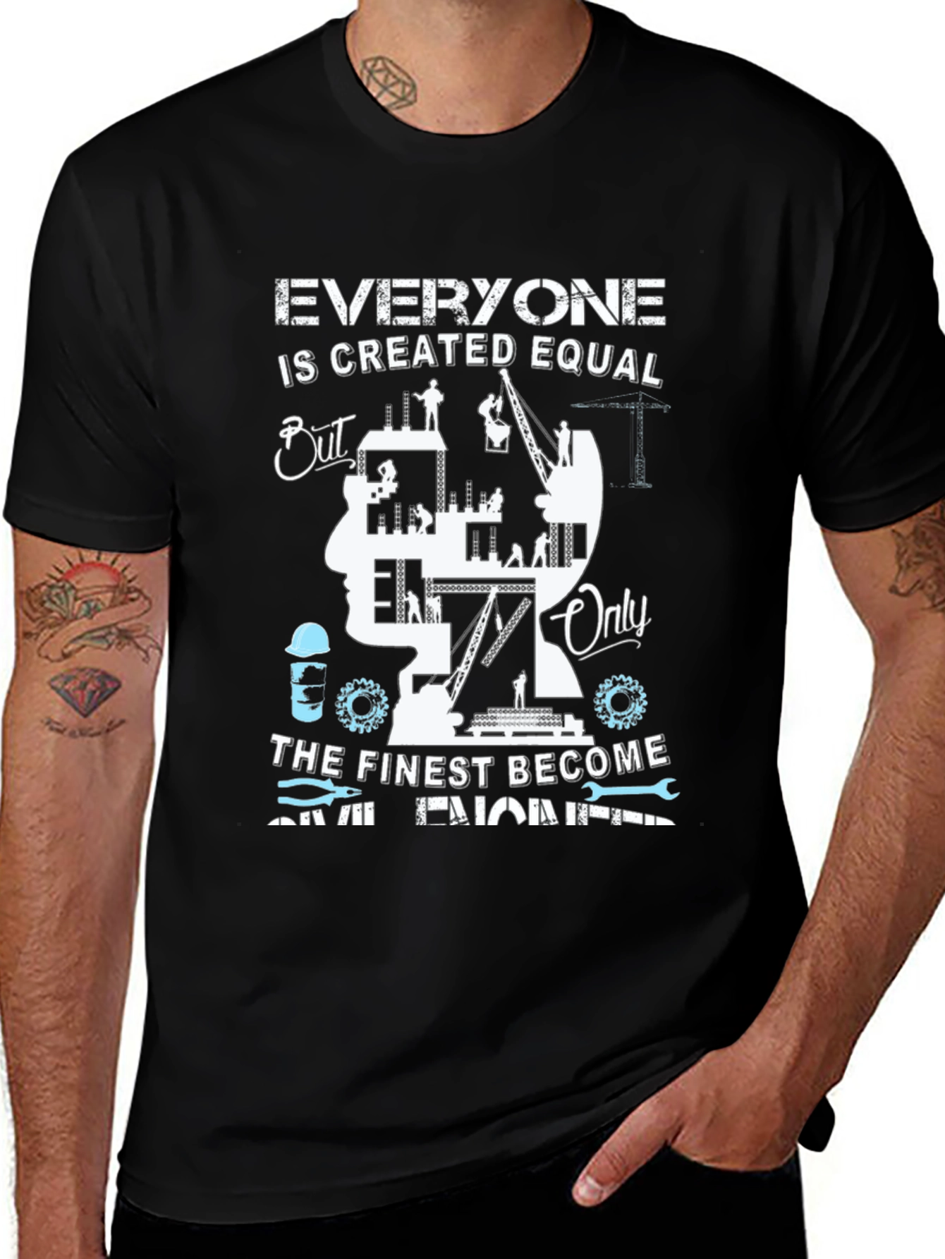 Civil Engineer Graphic T-Shirt - Black