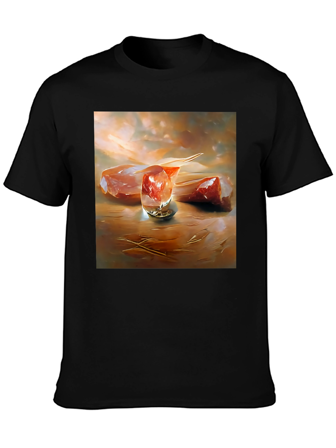 Abstract Meat Still Life Black T-Shirt