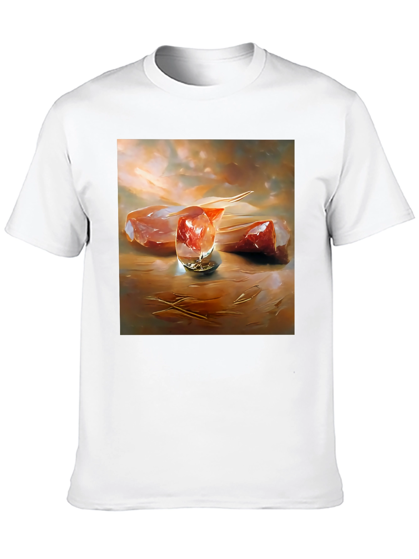 Abstract Meat Still Life Black T-Shirt