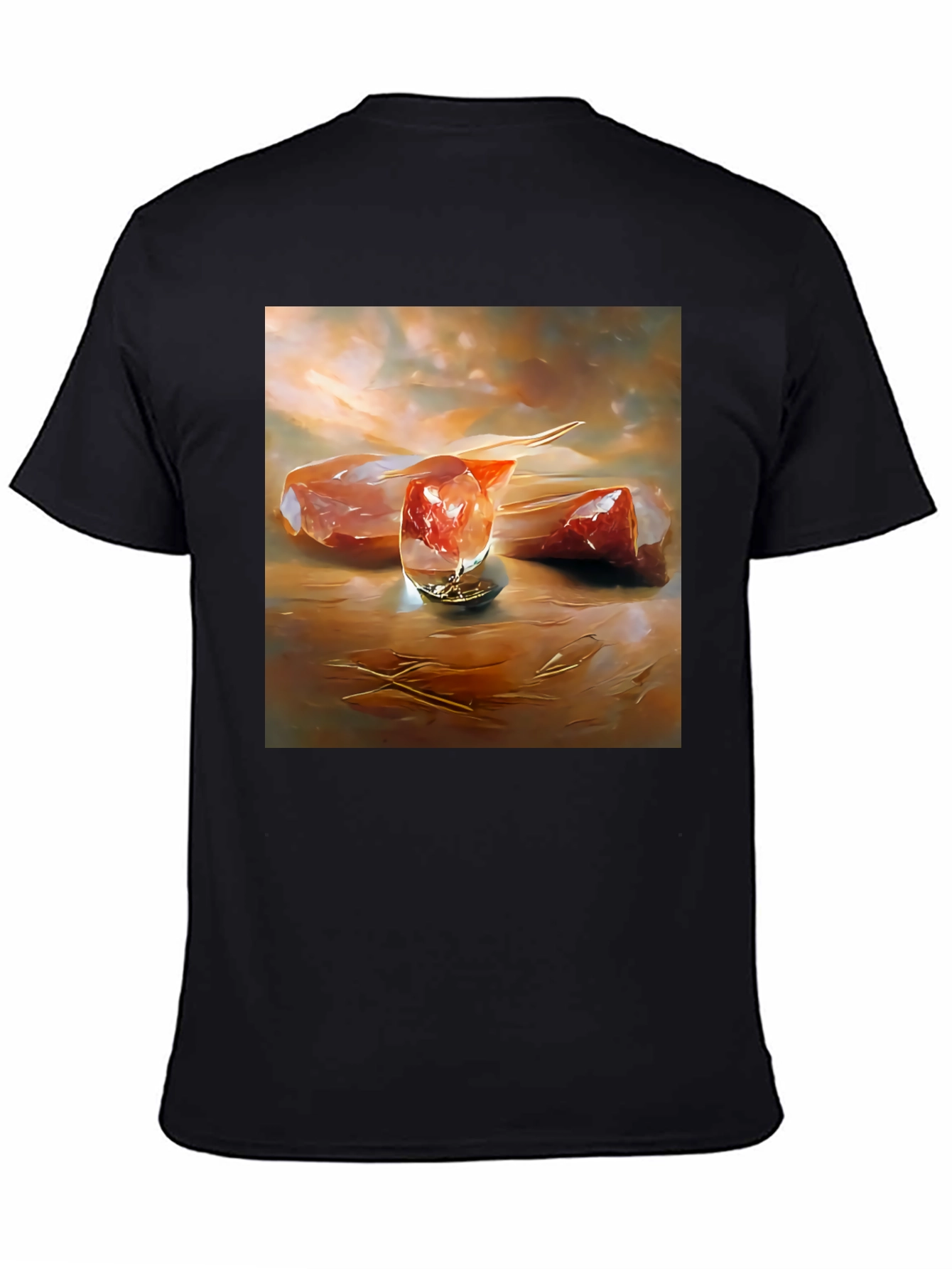 Abstract Meat Still Life Black T-Shirt
