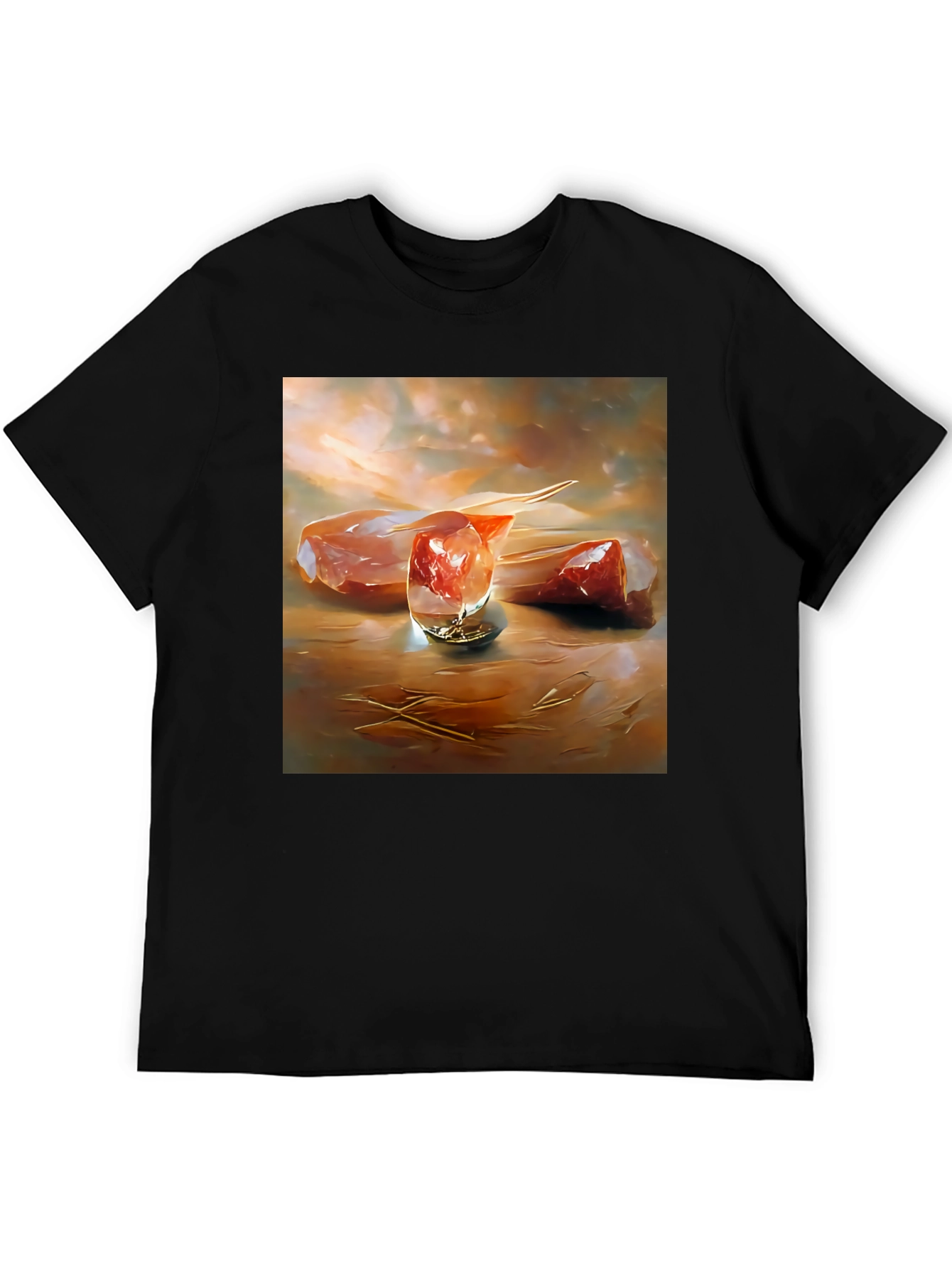 Abstract Meat Still Life Black T-Shirt