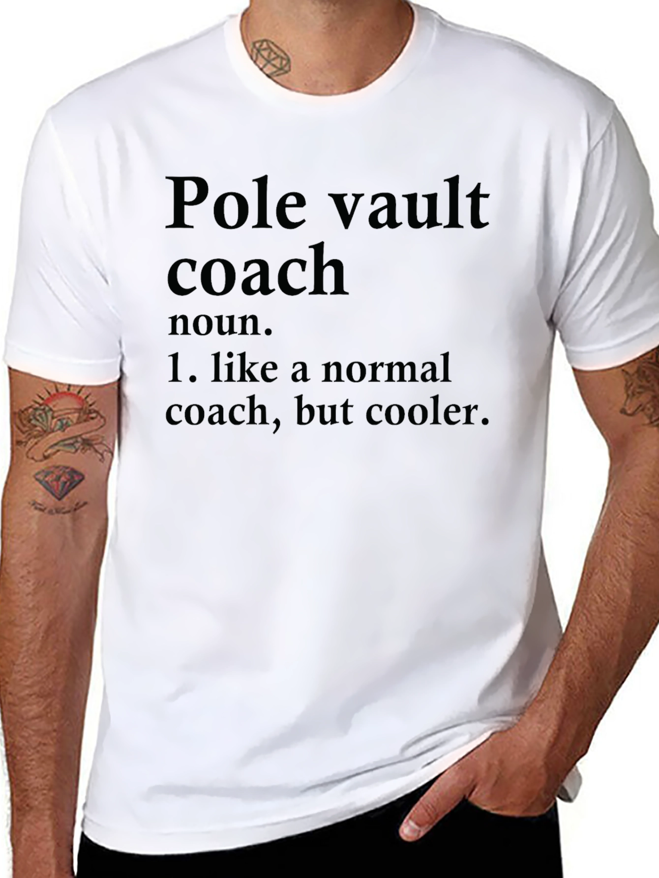Pole Vault Coach Definition Black T-Shirt