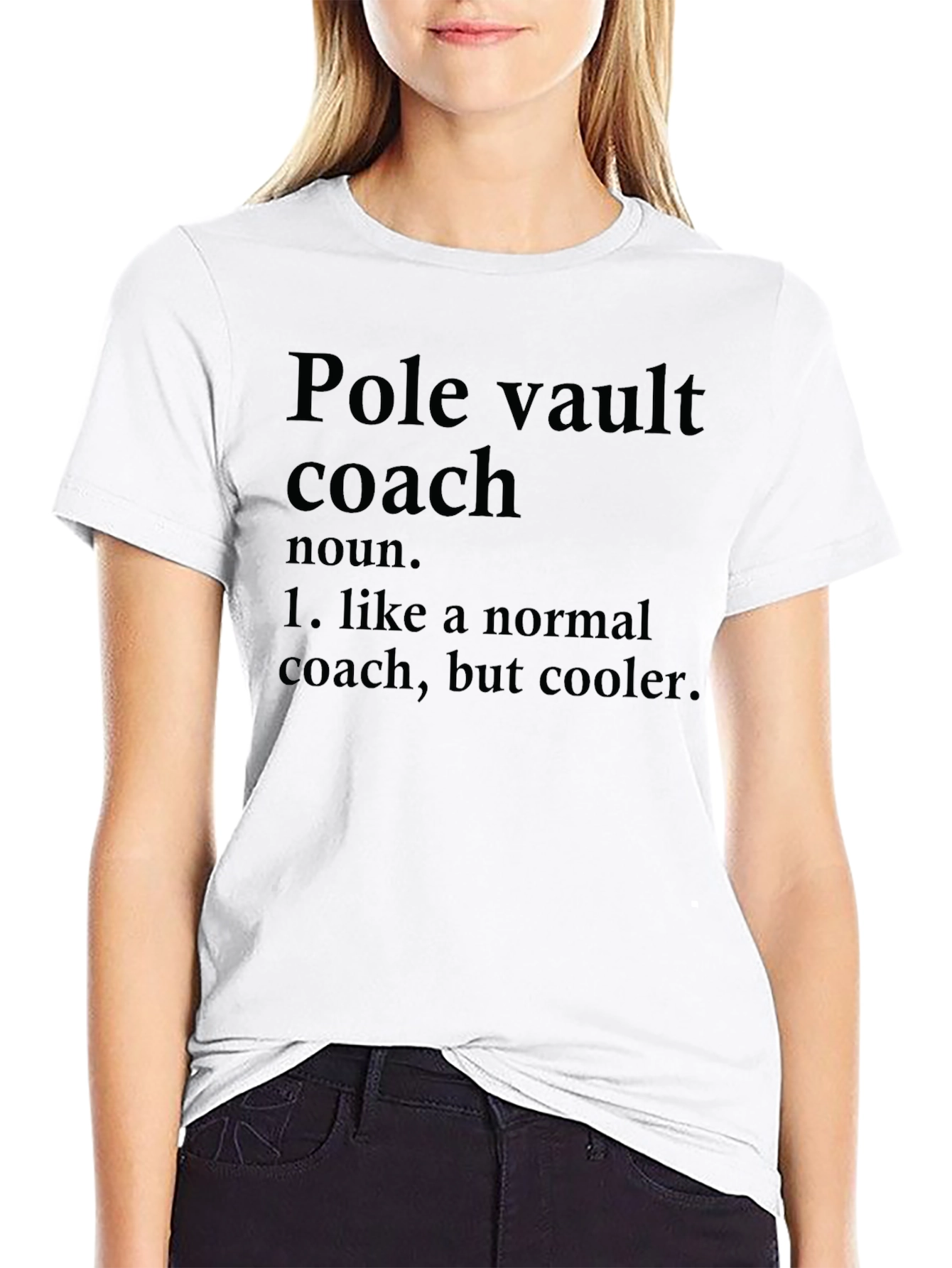 Pole Vault Coach Definition Black T-Shirt