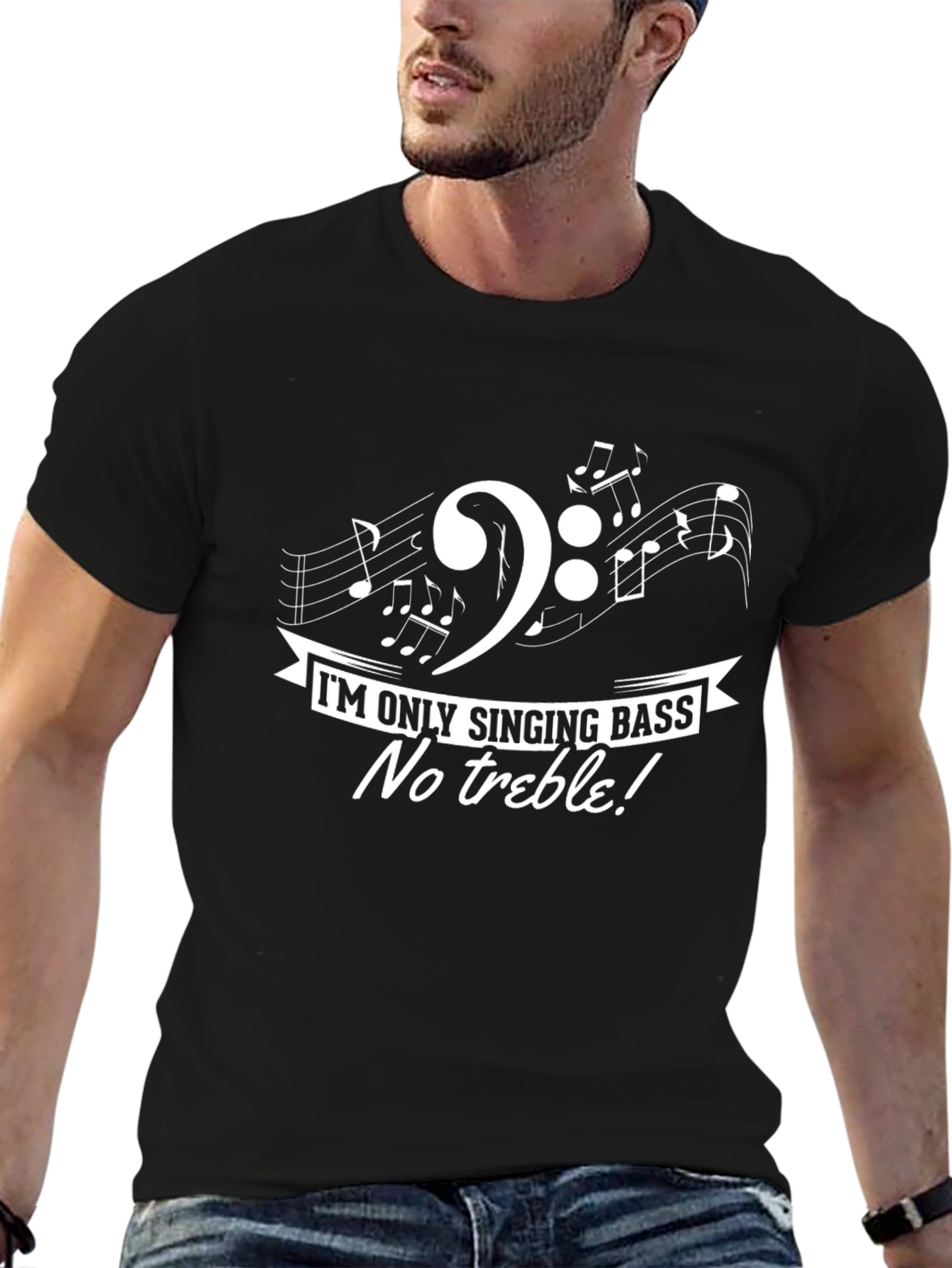 Singing Bass Music T-Shirt: No Treble!