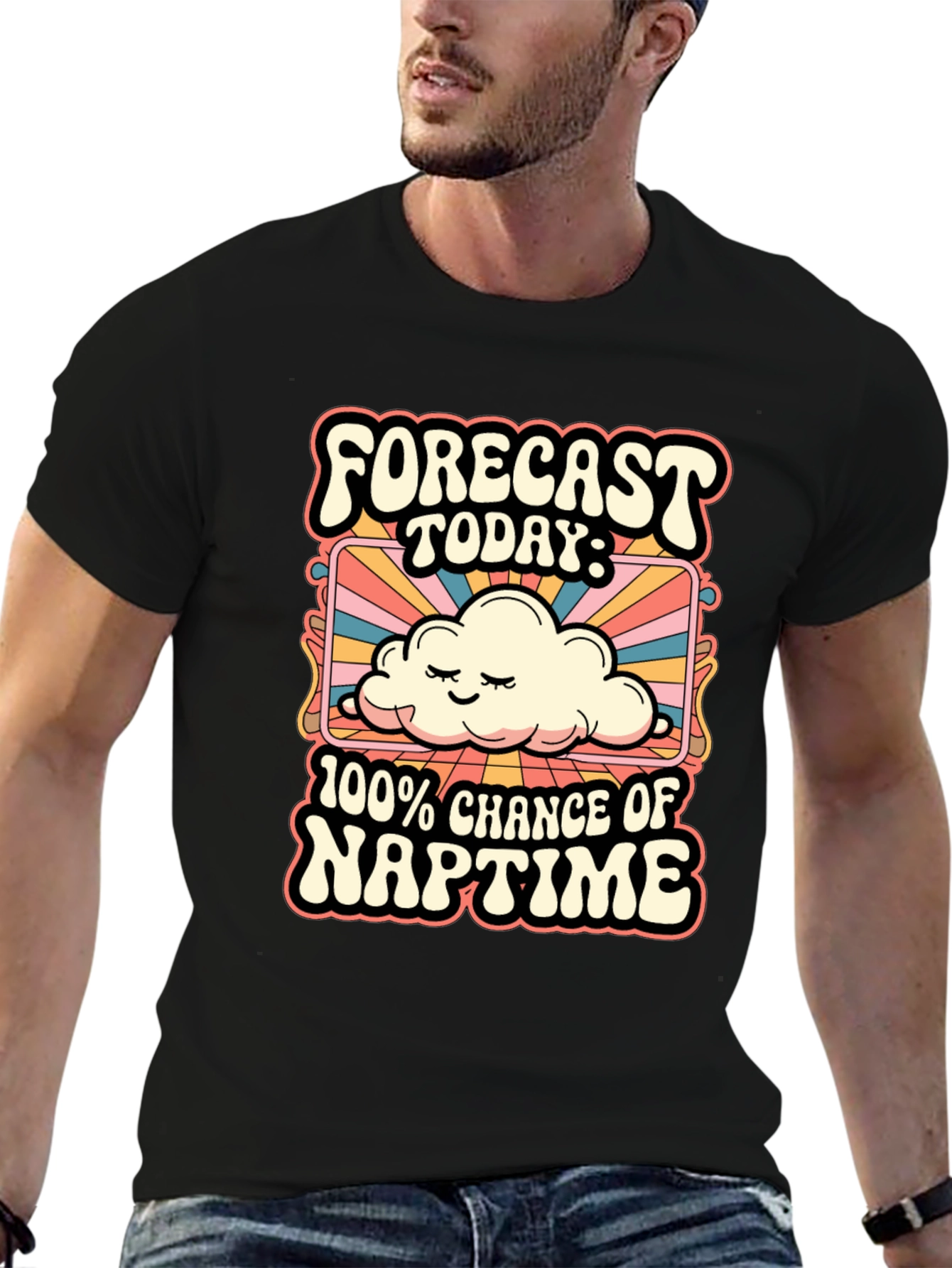 Naptimes Ahead: Funny Weather Forecast Graphic Tee
