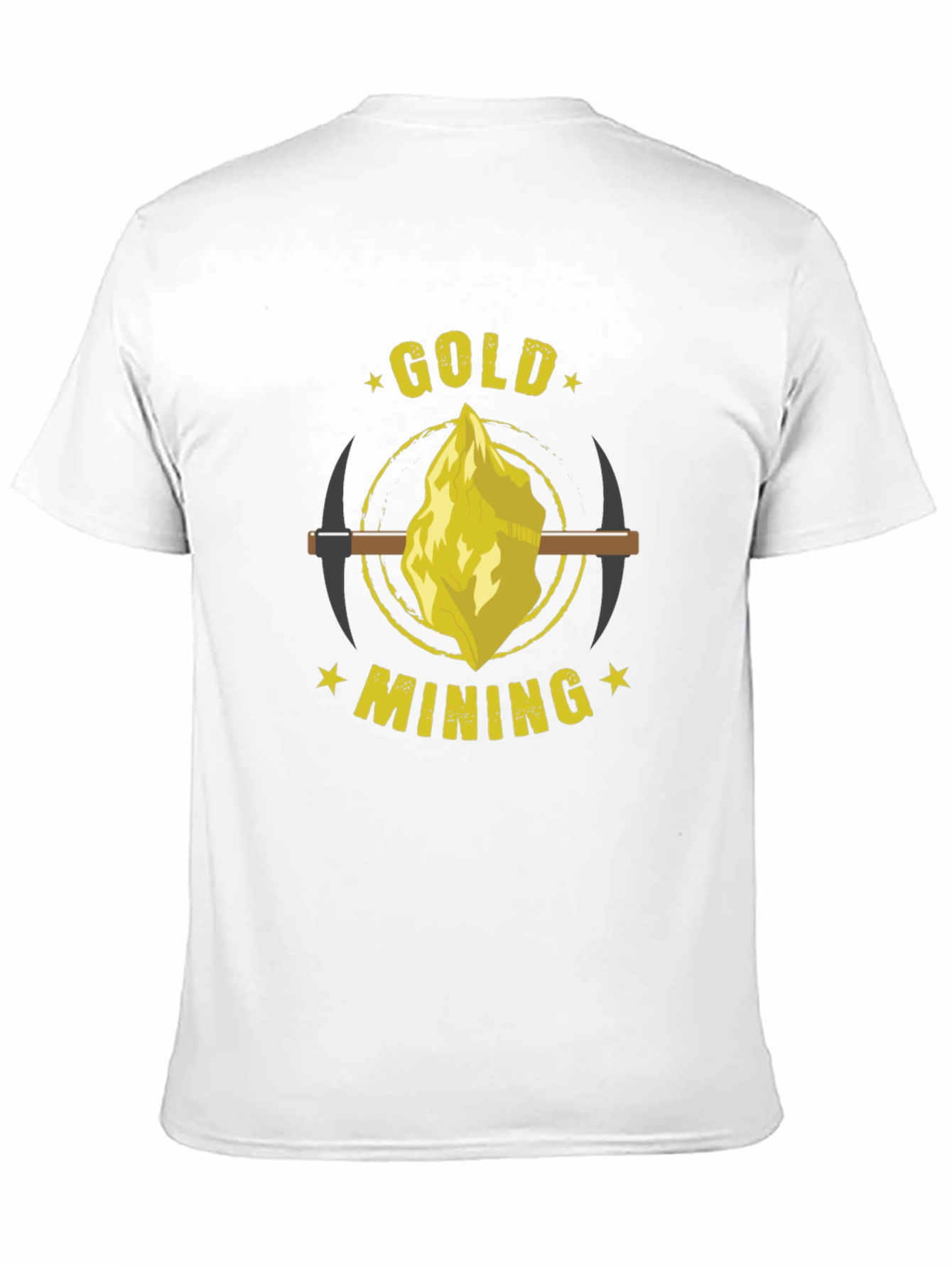 Gold Mining Graphic Tee - Black Cotton T-Shirt