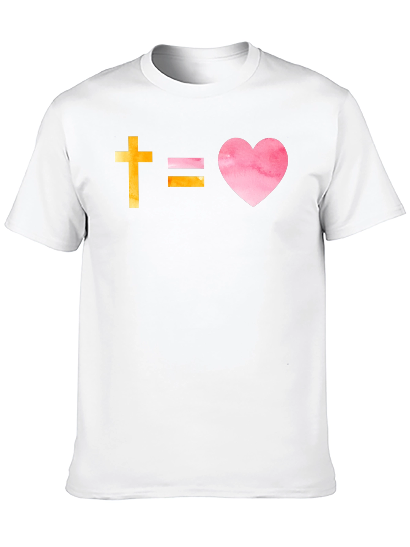 Faithful Love T-Shirt: Cross Equals Heart Graphic Tee