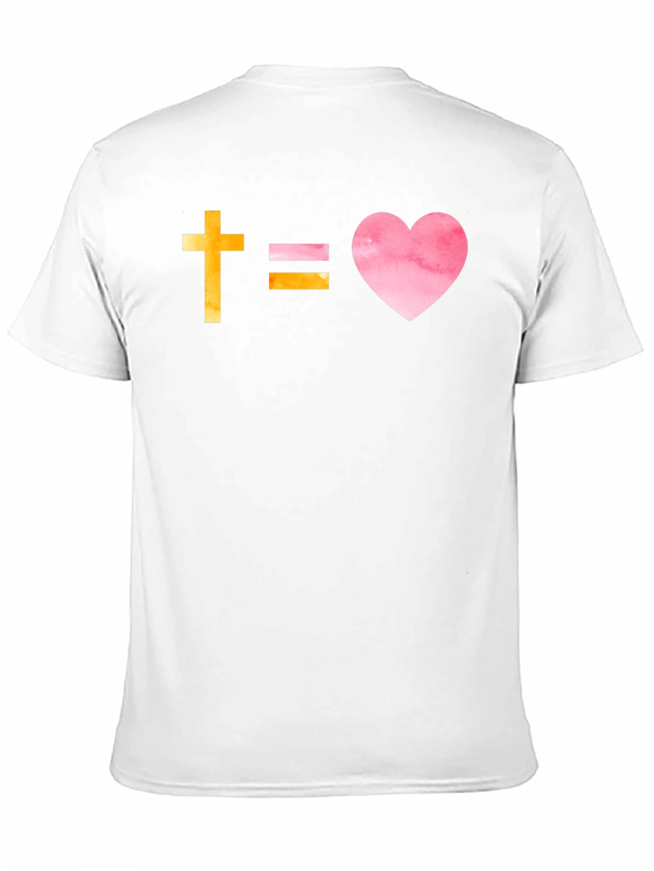 Faithful Love T-Shirt: Cross Equals Heart Graphic Tee