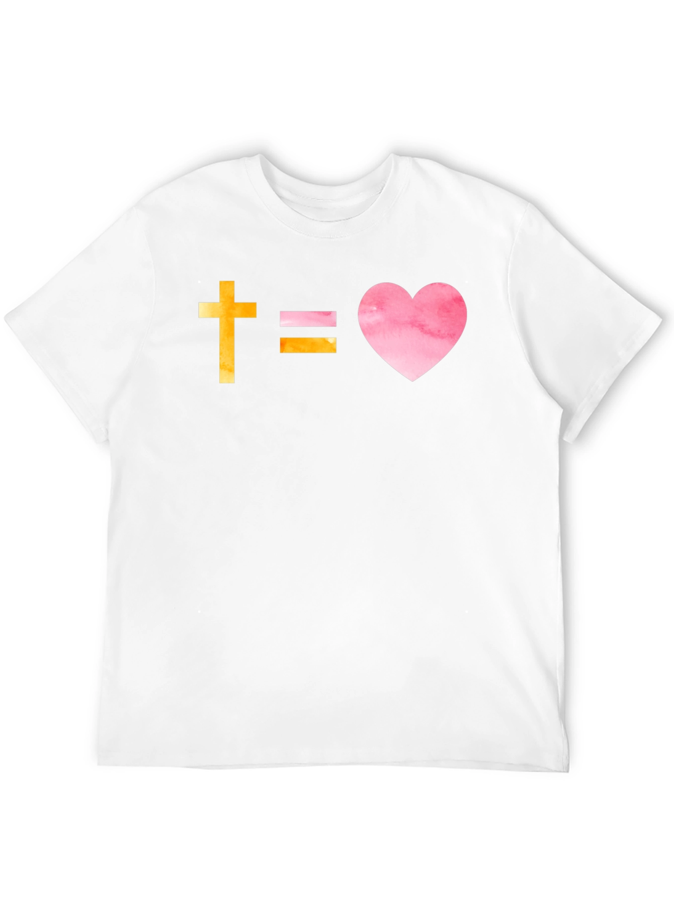 Faithful Love T-Shirt: Cross Equals Heart Graphic Tee