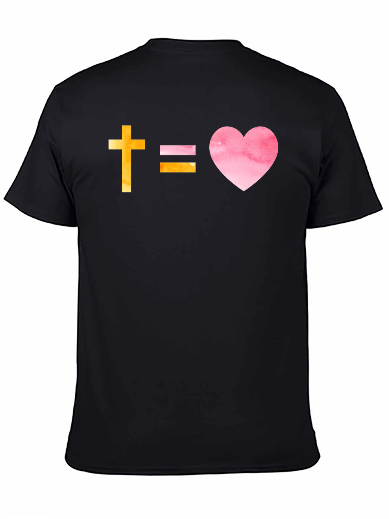 Faithful Love T-Shirt: Cross Equals Heart Graphic Tee